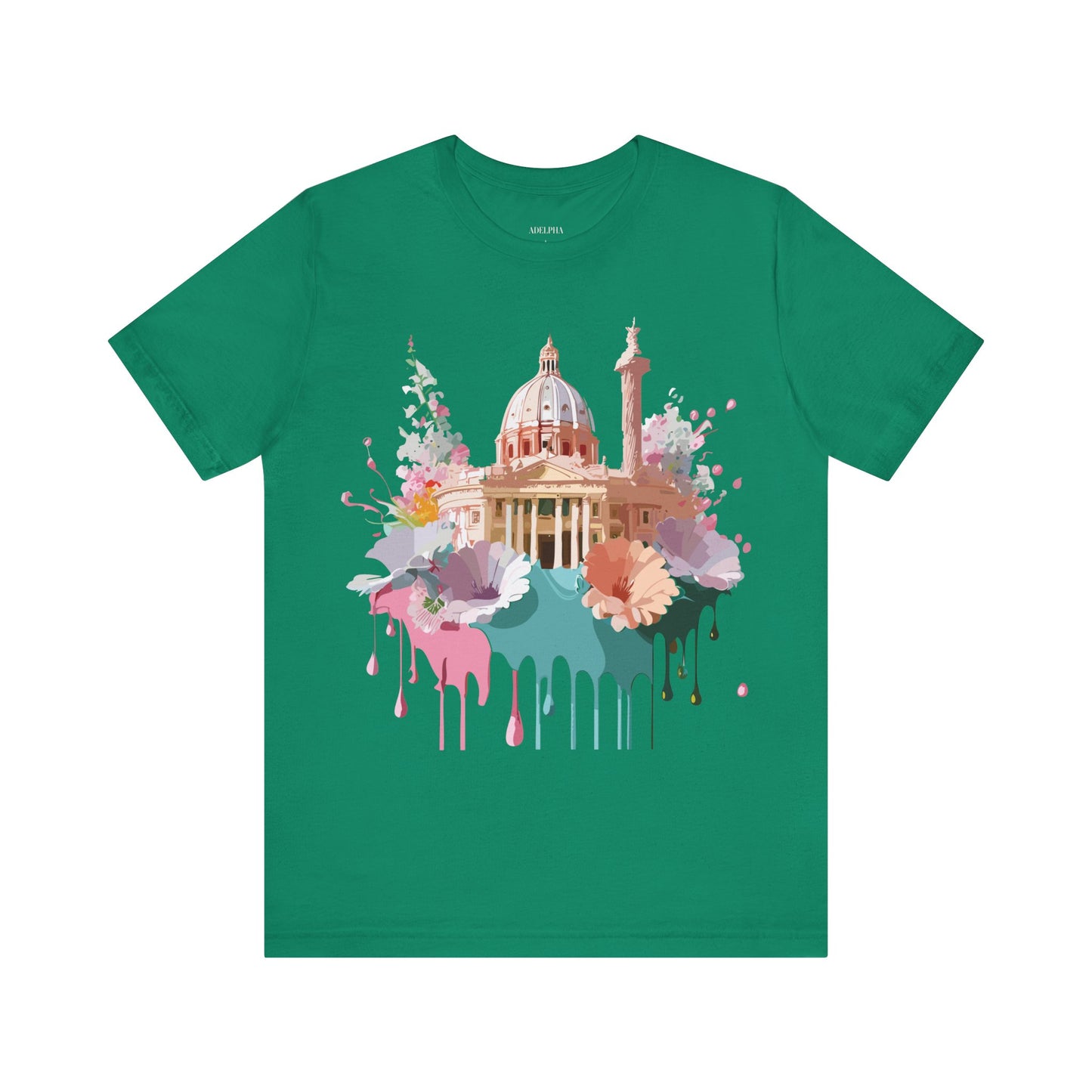 Natural Cotton Tee Shirt - Beautiful Places Collection - Rome Printify
