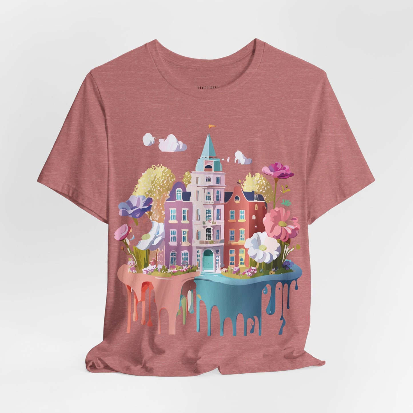 Natural Cotton Tee Shirt - Beautiful Places Collection - Amsterdam Printify