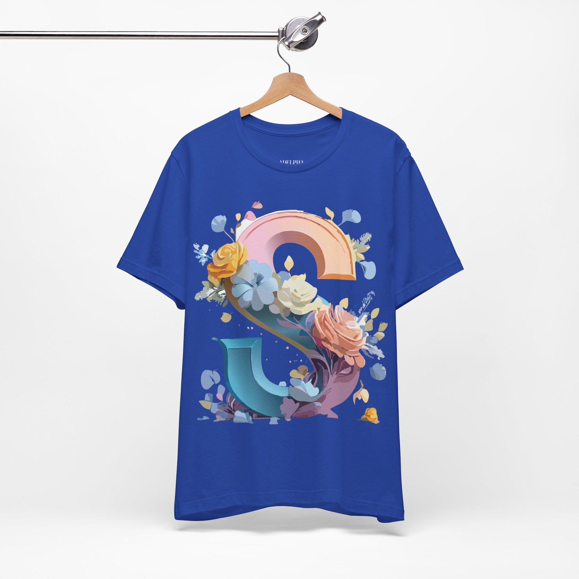 Natural Cotton Tee Shirt - Letters Collection - S Printify