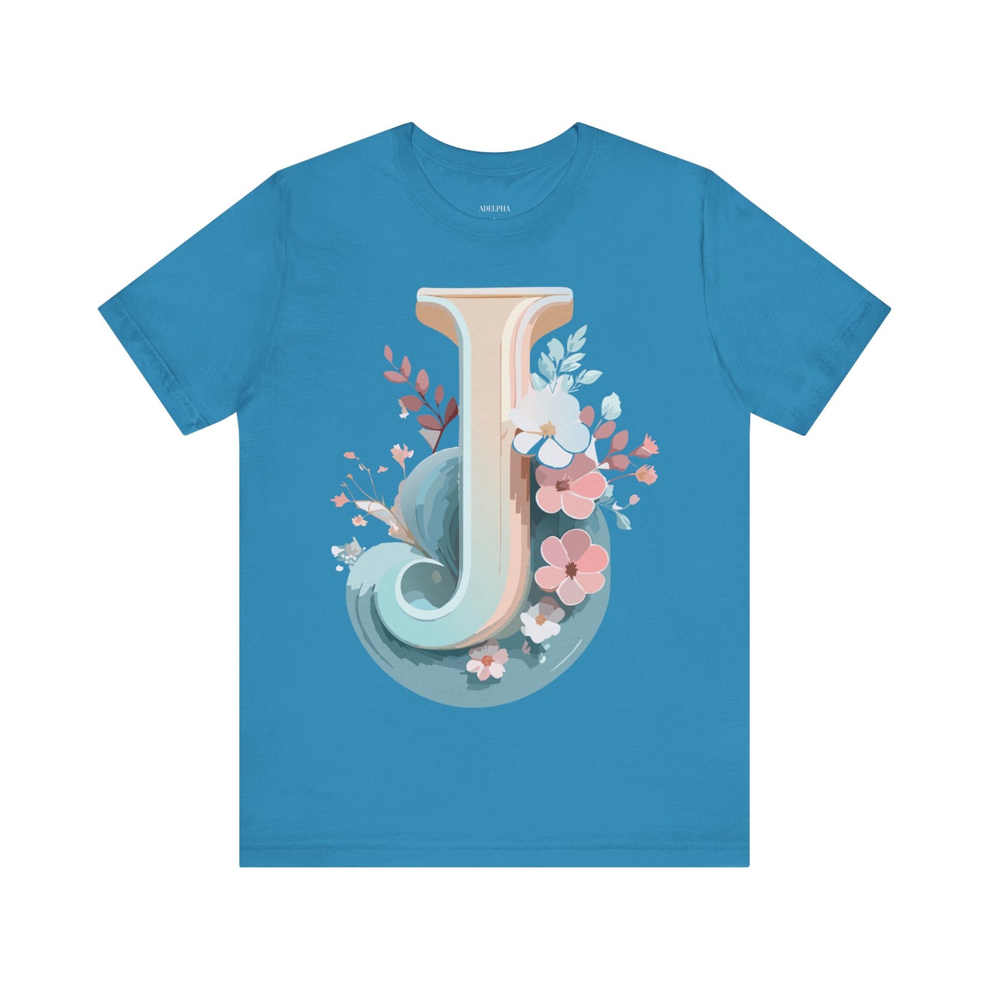Natural Cotton Tee Shirt - Letters Collection - J Printify