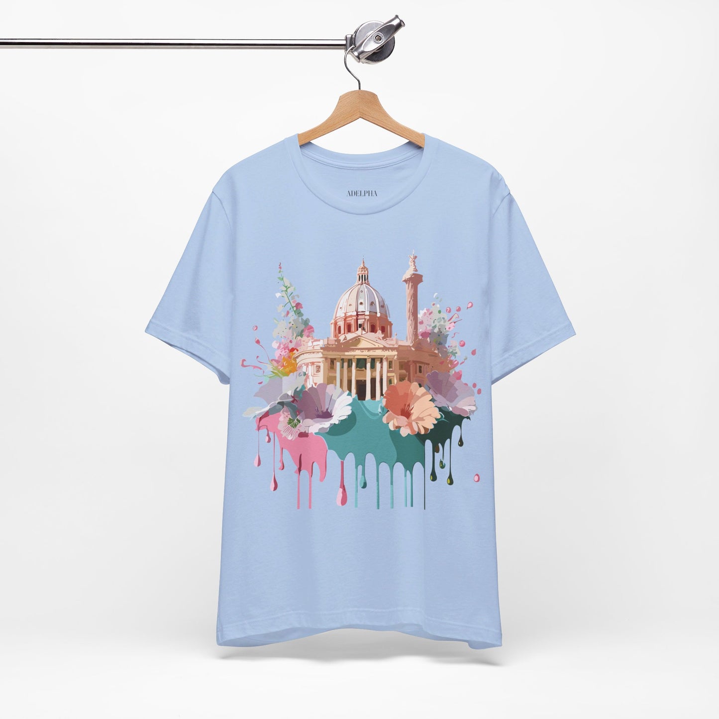 Natural Cotton Tee Shirt - Beautiful Places Collection - Rome Printify