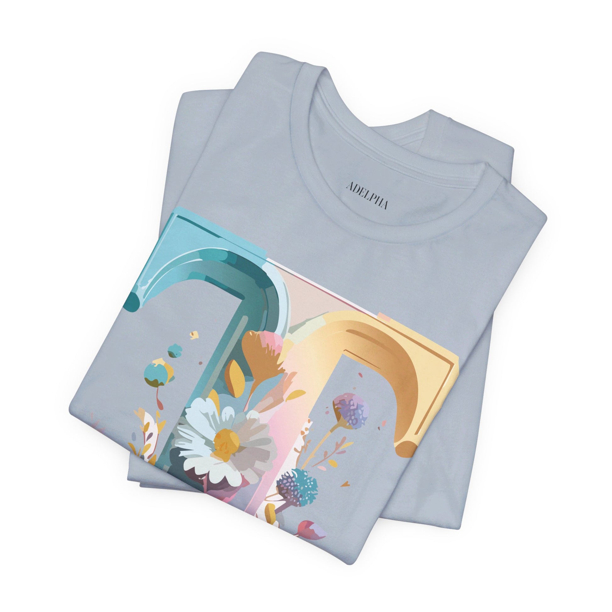 Natural Cotton Tee Shirt - Letters Collection - T Printify