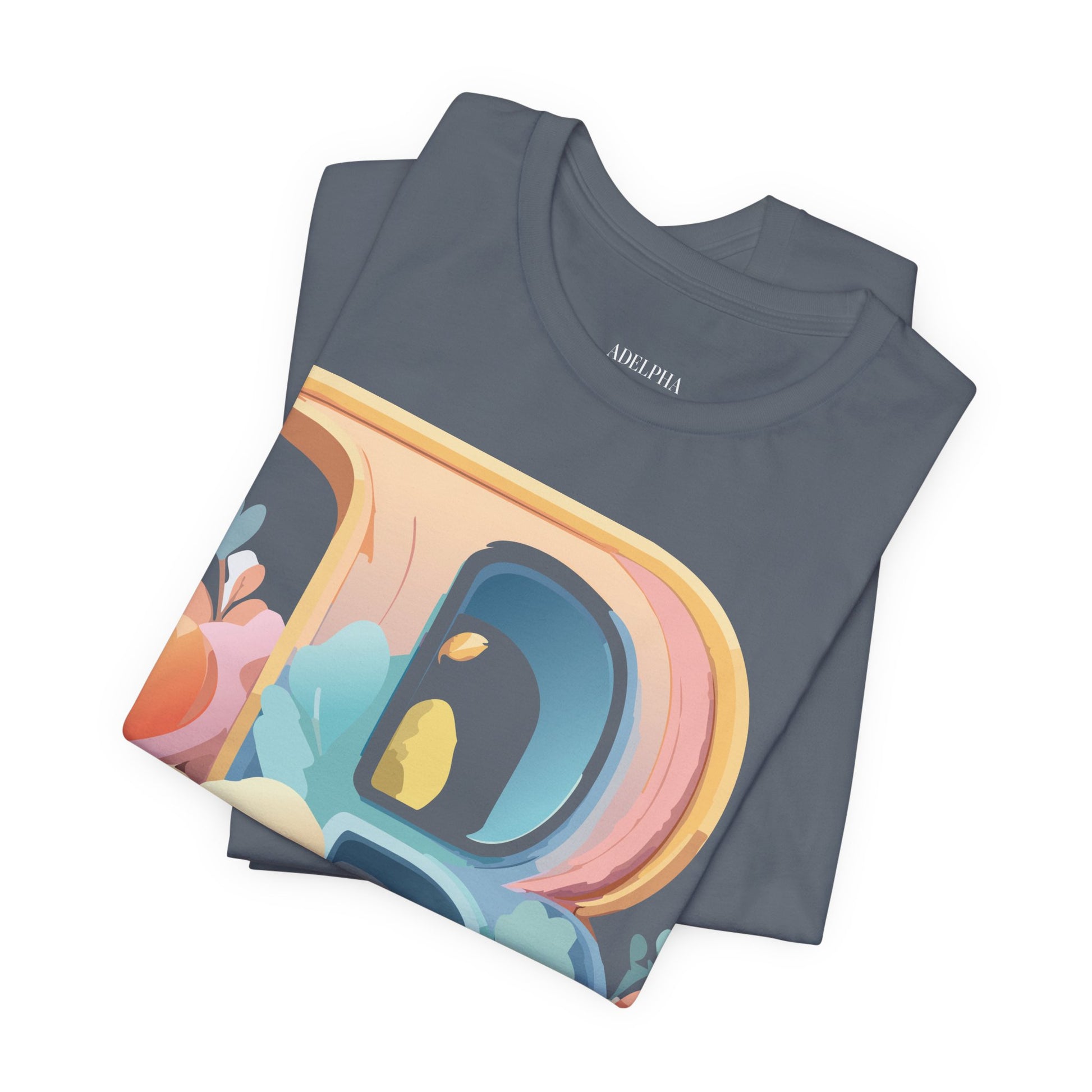 Natural Cotton Tee Shirt - Letters Collection - B Printify