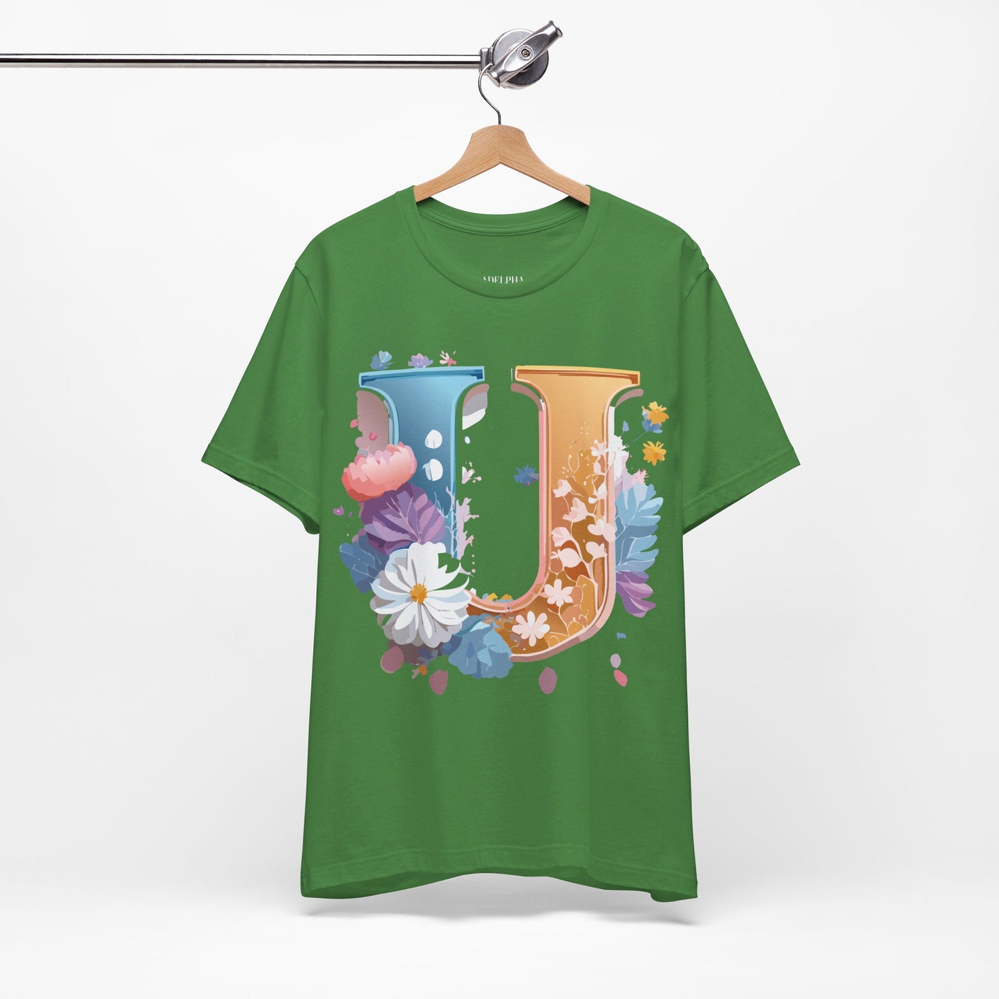 Natural Cotton Tee Shirt - Letters Collection - U Printify