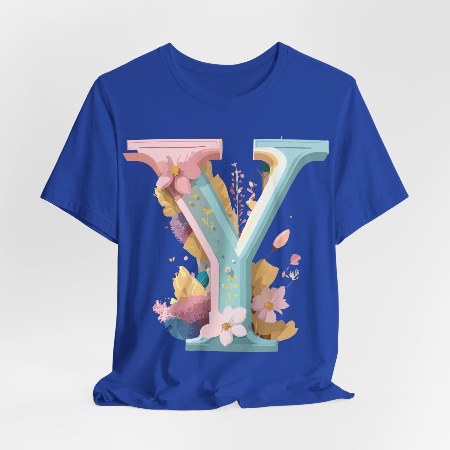 Natural Cotton Tee Shirt - Letters Collection - Y Printify