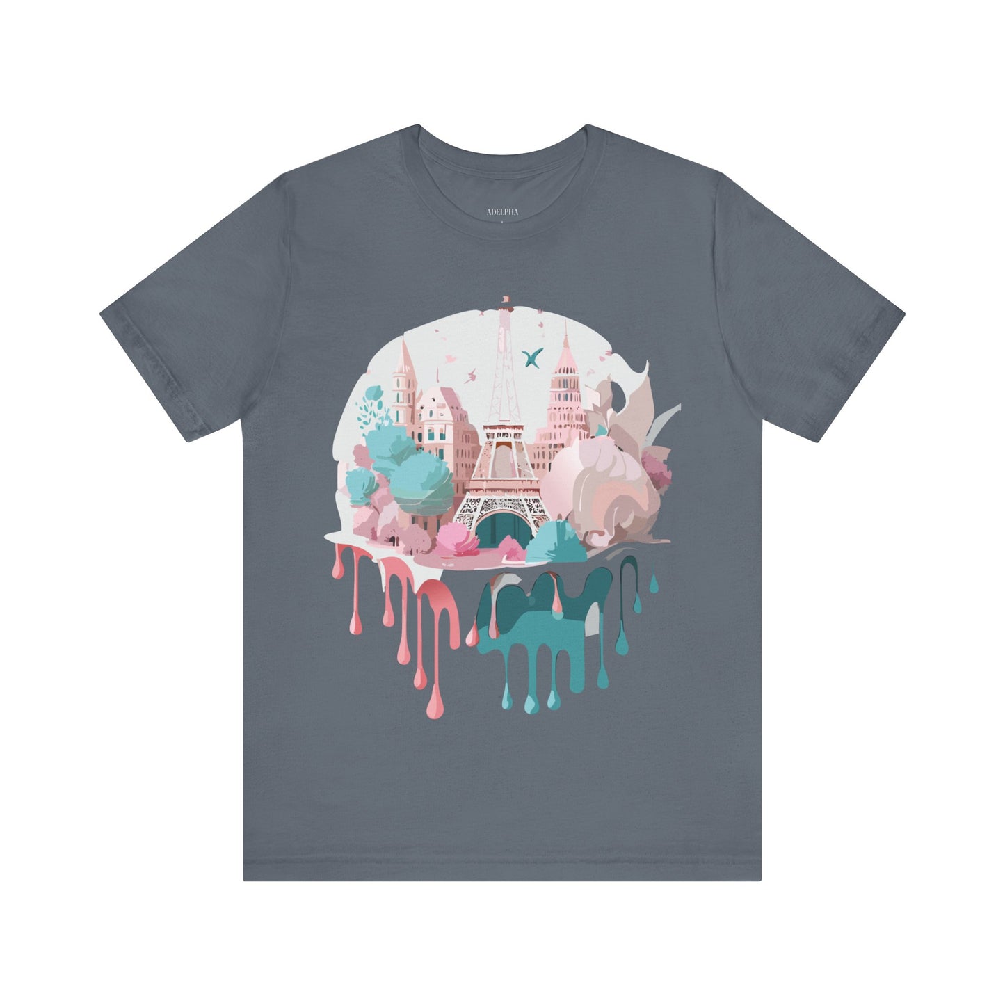 Natural Cotton Tee Shirt - Beautiful Places Collection - Paris Printify