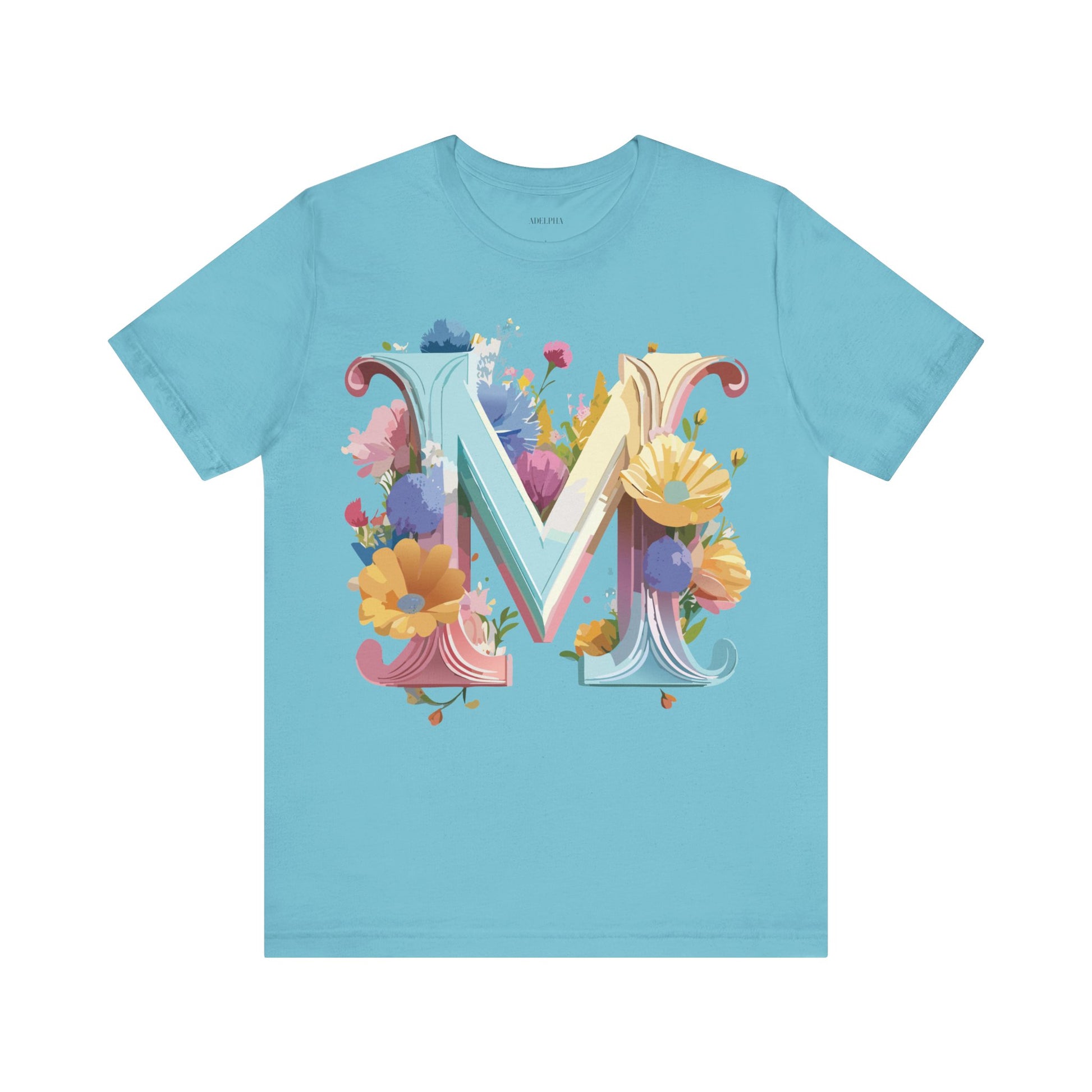 Natural Cotton Tee Shirt - Letters Collection - M Printify
