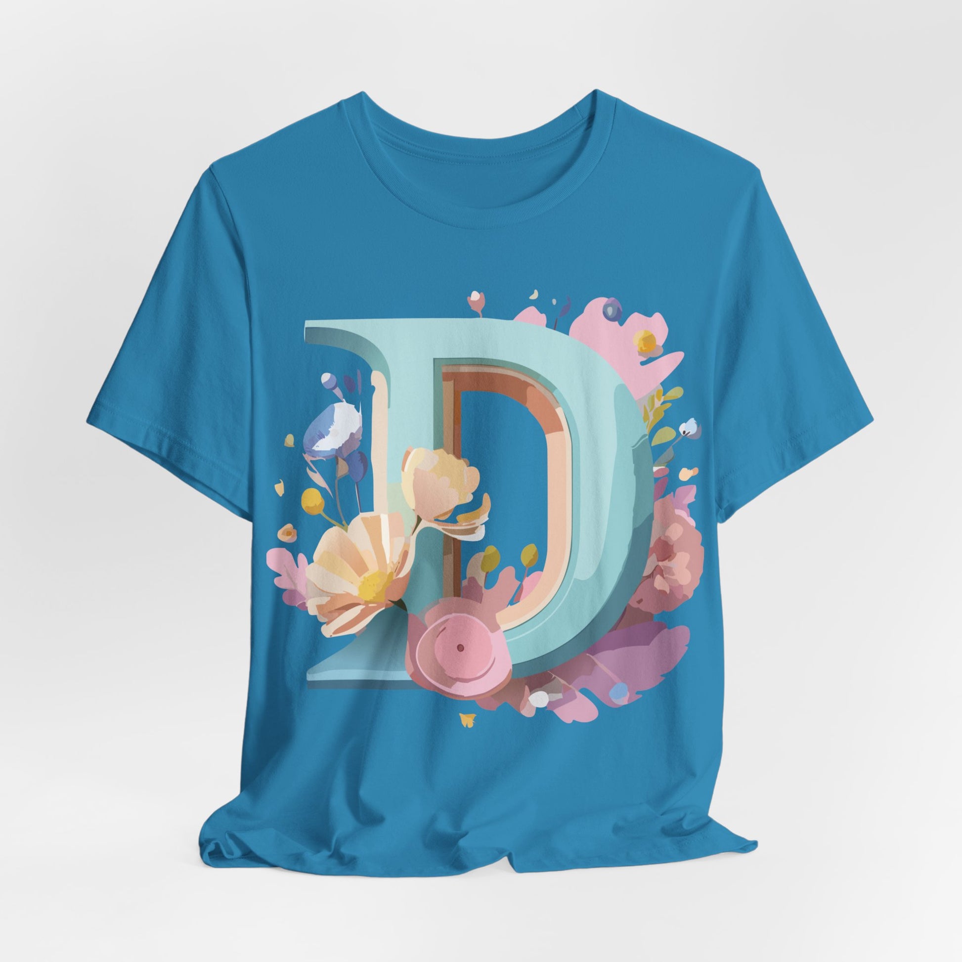 Natural Cotton Tee Shirt - Letters Collection - D Printify