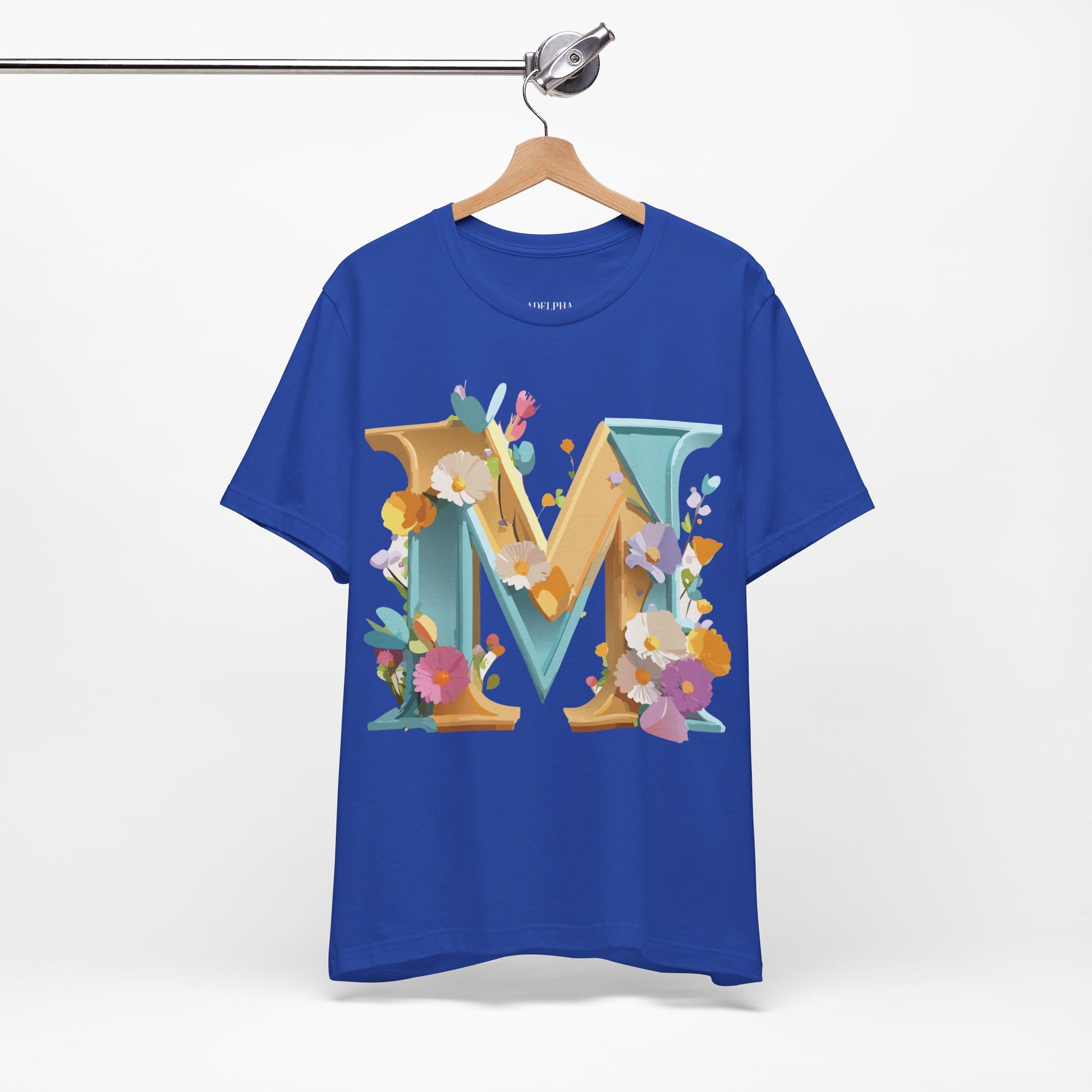 Natural Cotton Tee Shirt - Letters Collection - M Printify