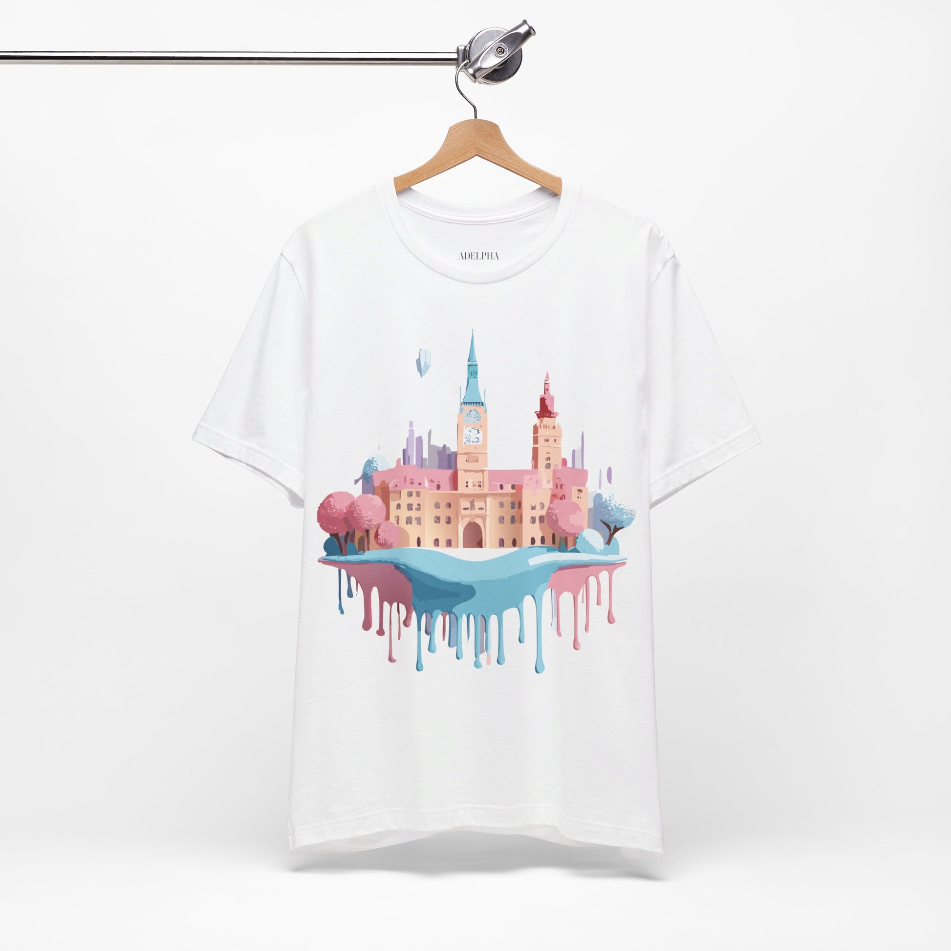 Natural Cotton Tee Shirt - Beautiful Places Collection - Prague Printify