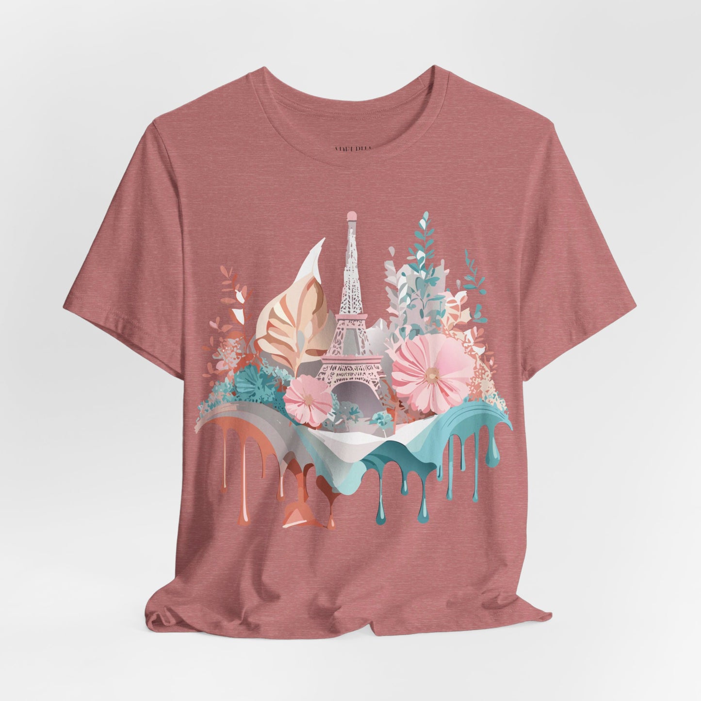 Natural Cotton Tee Shirt - Beautiful Places Collection - Paris Printify