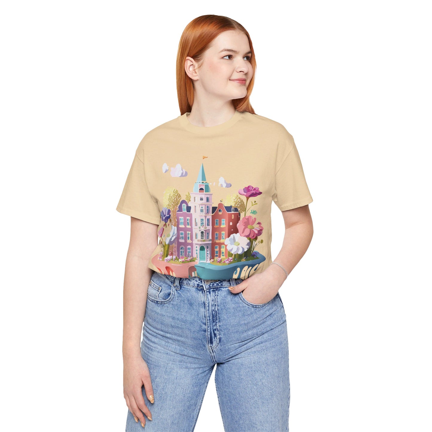 Natural Cotton Tee Shirt - Beautiful Places Collection - Amsterdam Printify