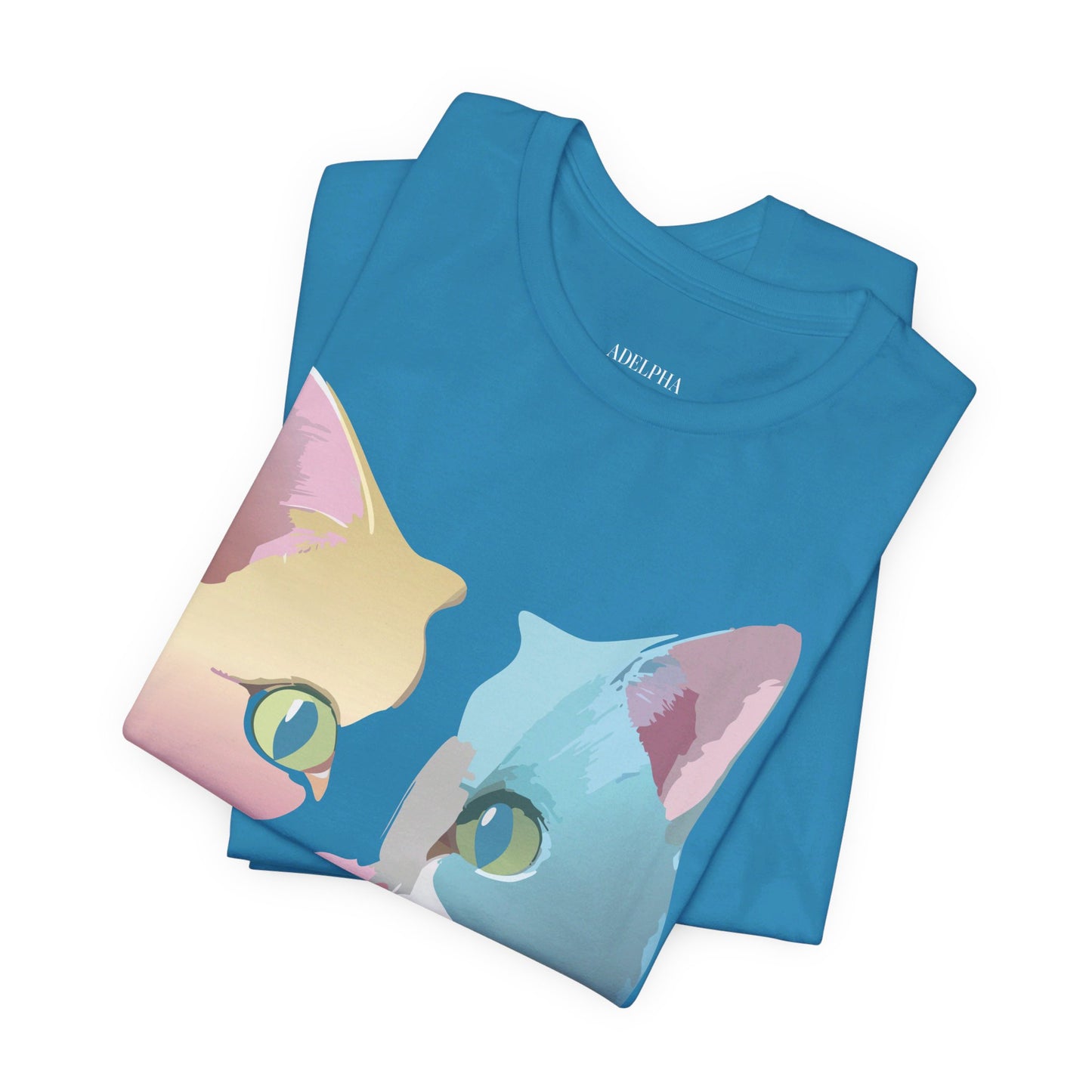 Natural Cotton Tee Shirt with Cat Printify