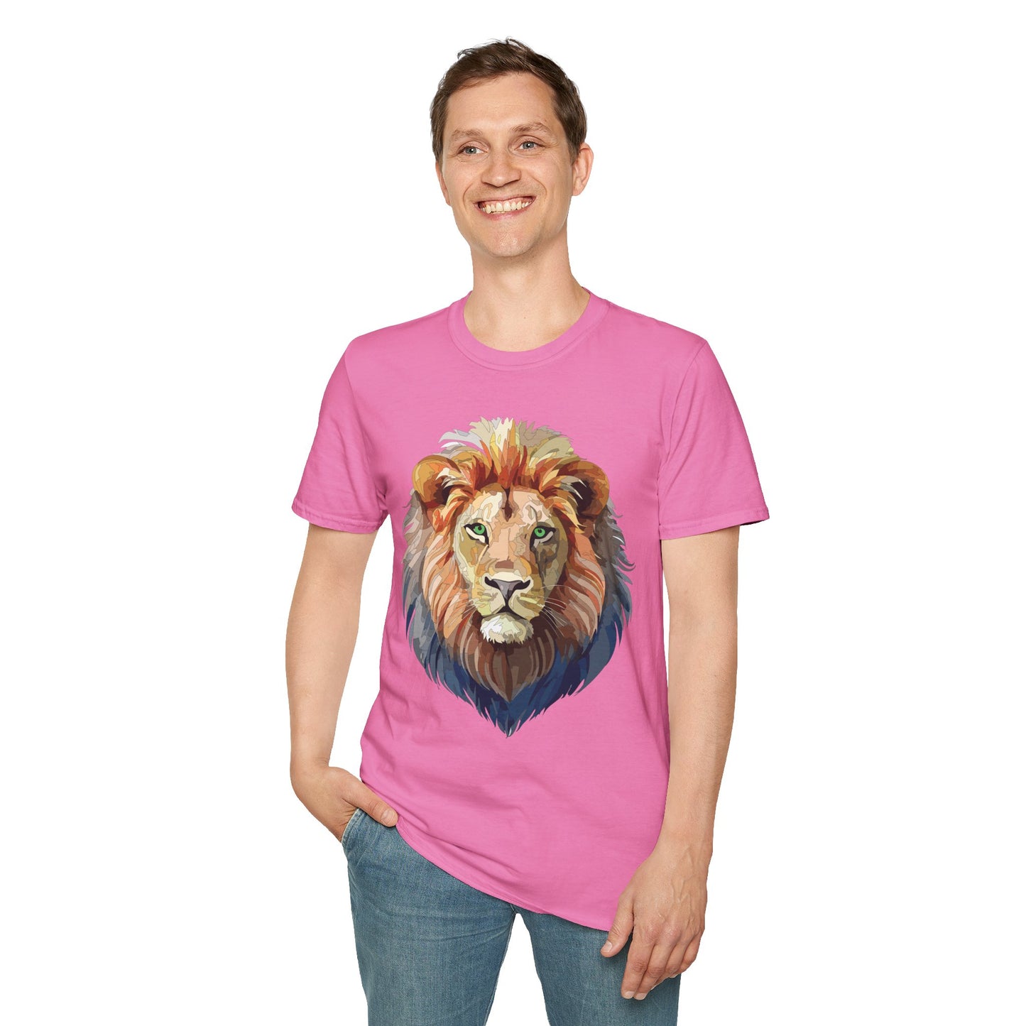 Lion Shirt, Shirt with Lion, Floral Lion Tee, Shirt with Animals
