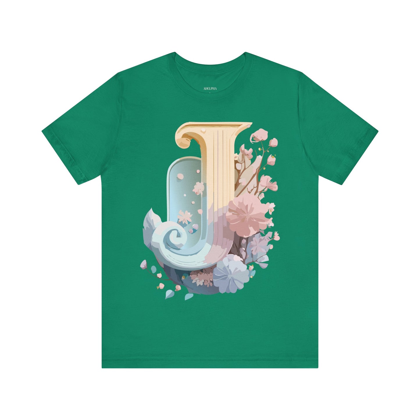 Natural Cotton Tee Shirt - Letters Collection - J Printify