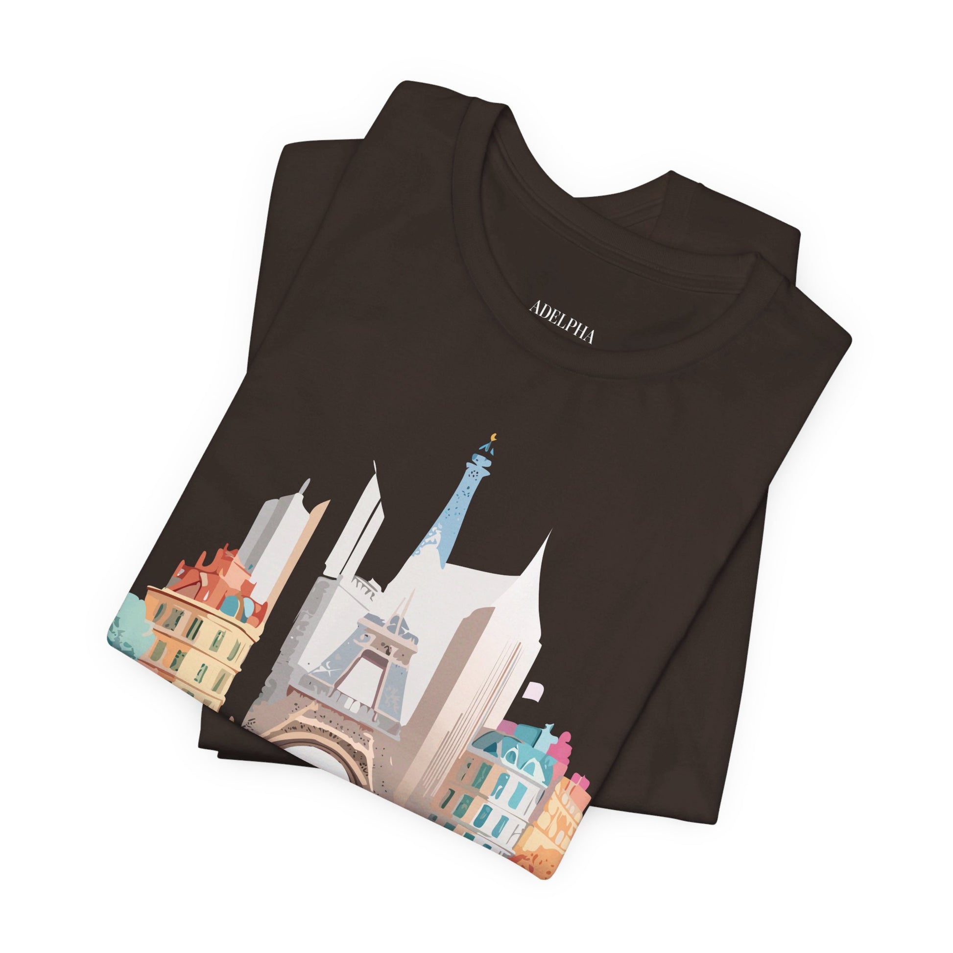 Natural Cotton Tee Shirt - Beautiful Places Collection - Paris Printify