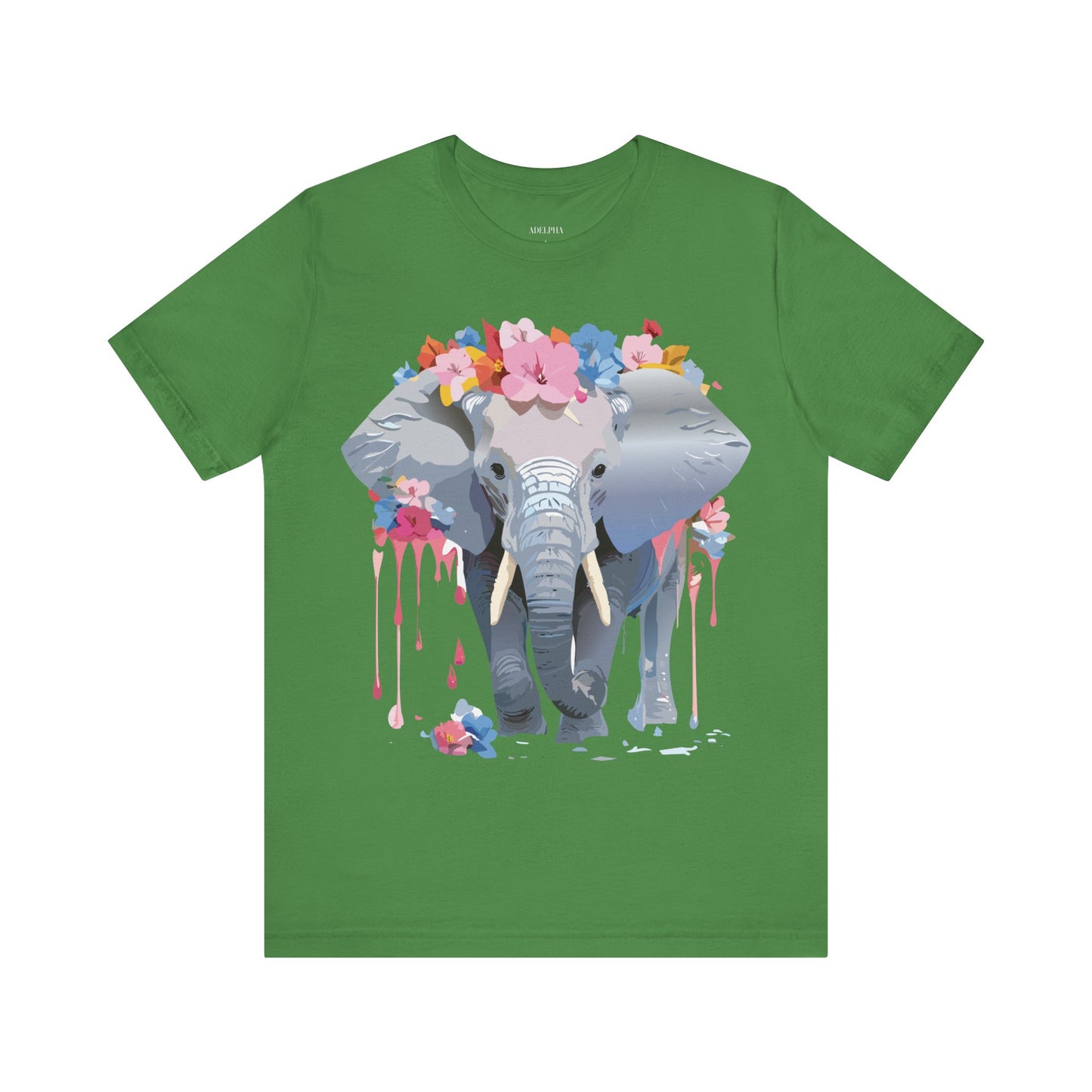 Natural Cotton Tee Shirt with Elephant Printify
