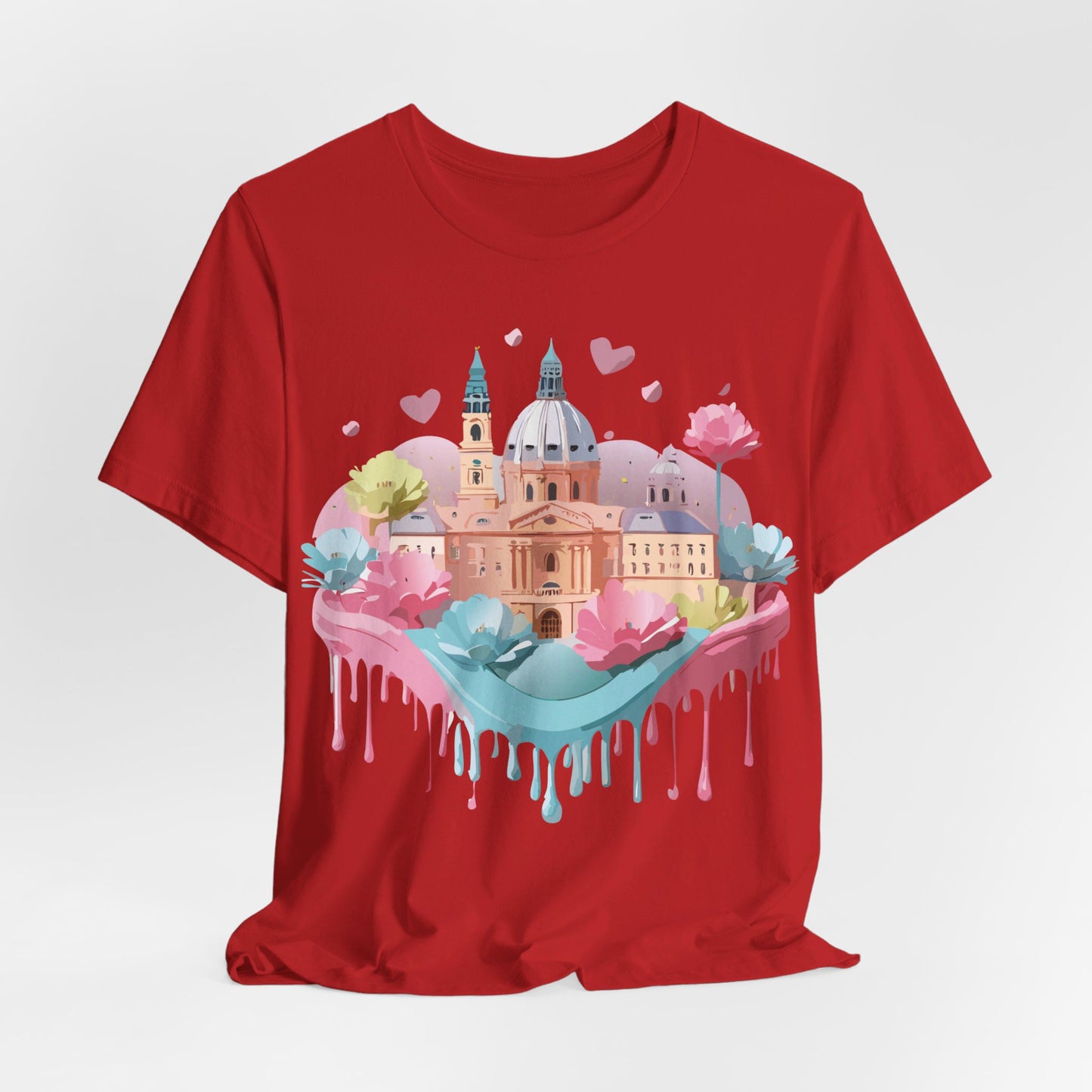 Natural Cotton Tee Shirt - Beautiful Places Collection - Prague Printify