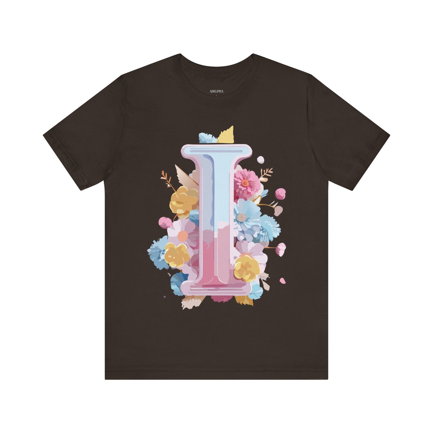 Natural Cotton Tee Shirt - Letters Collection - I Printify