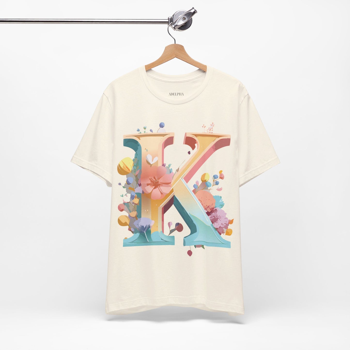 Natural Cotton Tee Shirt - Letters Collection - K Printify