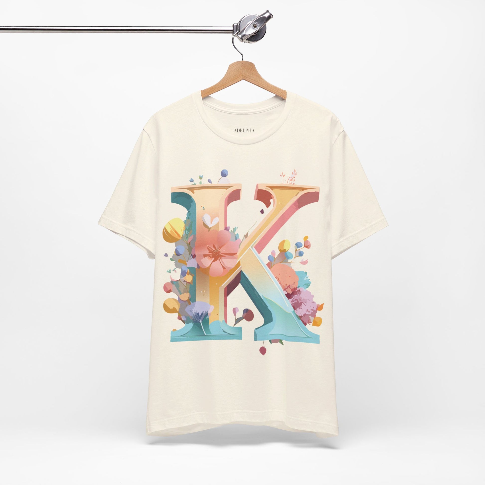 Natural Cotton Tee Shirt - Letters Collection - K Printify