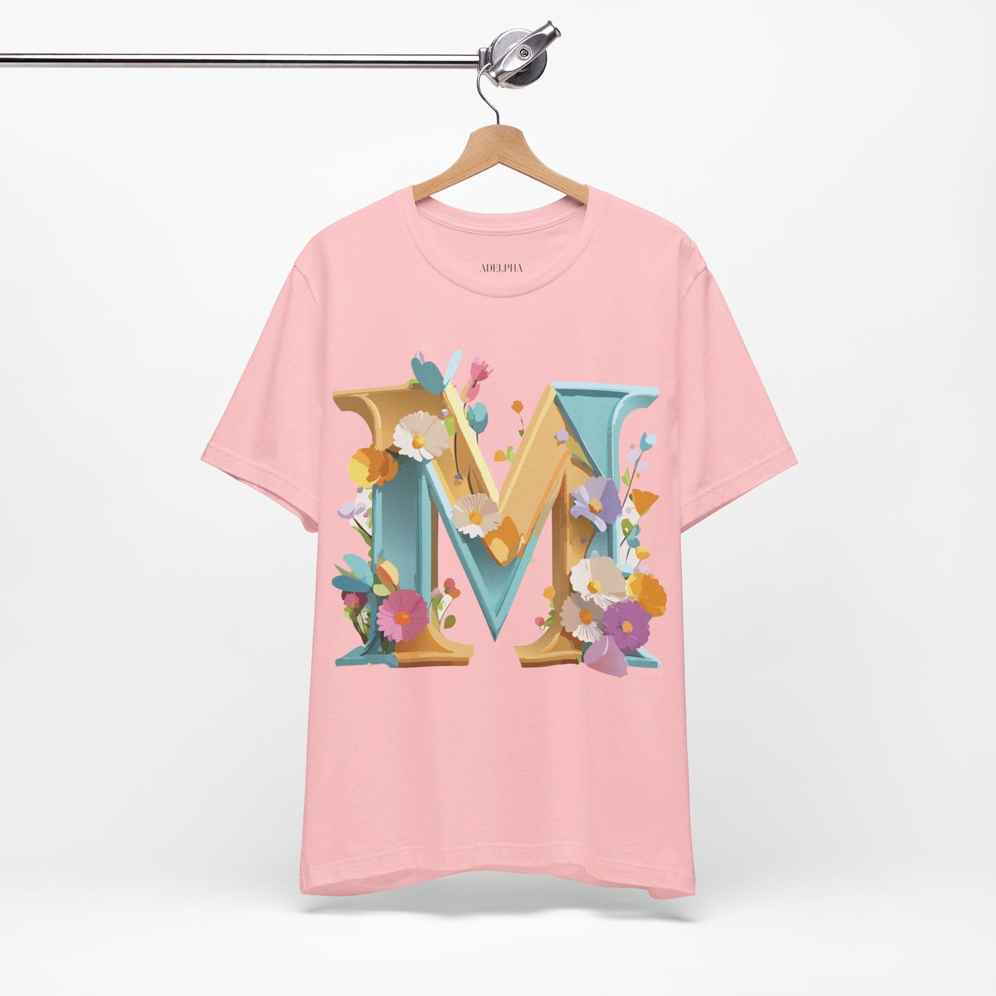 Natural Cotton Tee Shirt - Letters Collection - M Printify