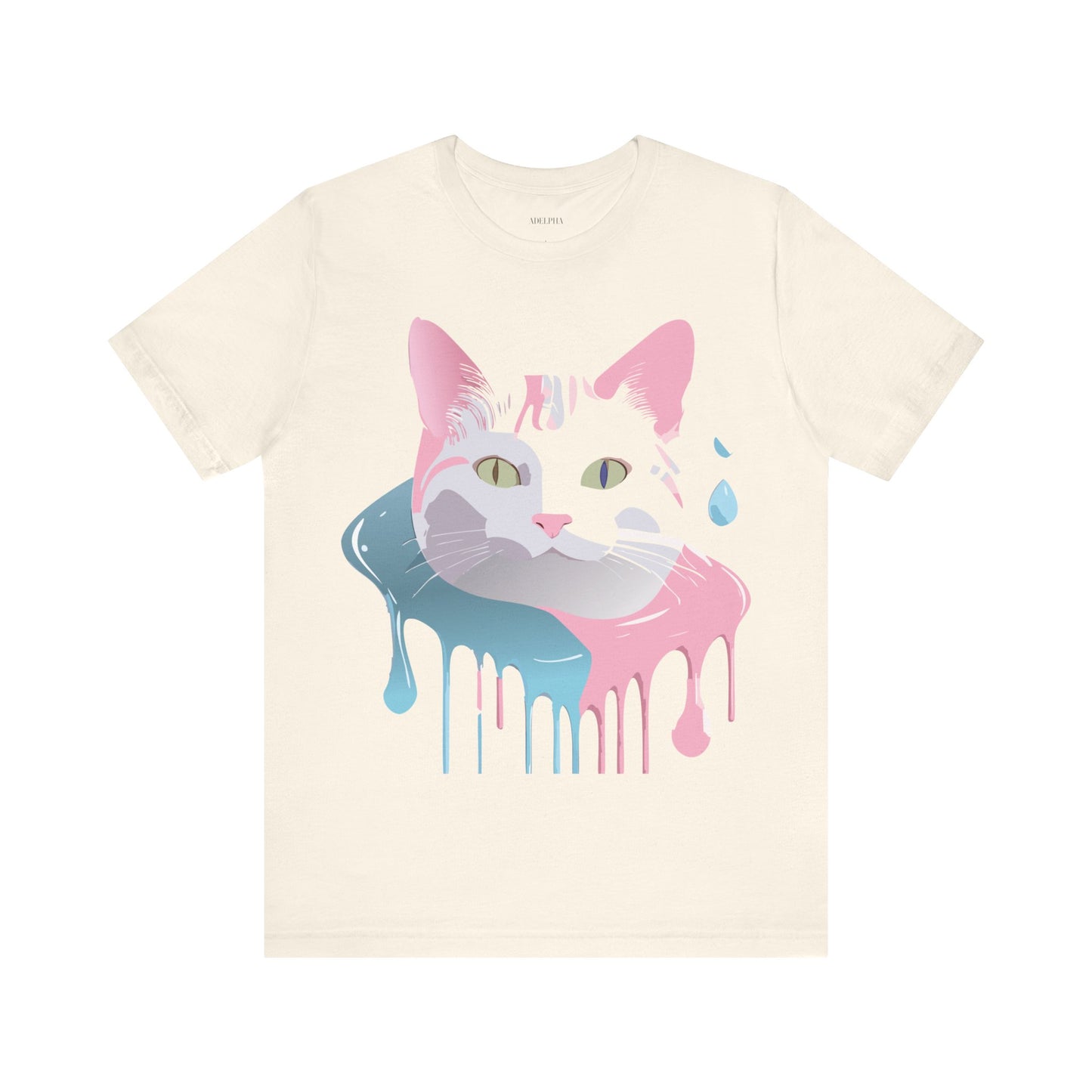 Natural Cotton Tee Shirt with Cat Printify