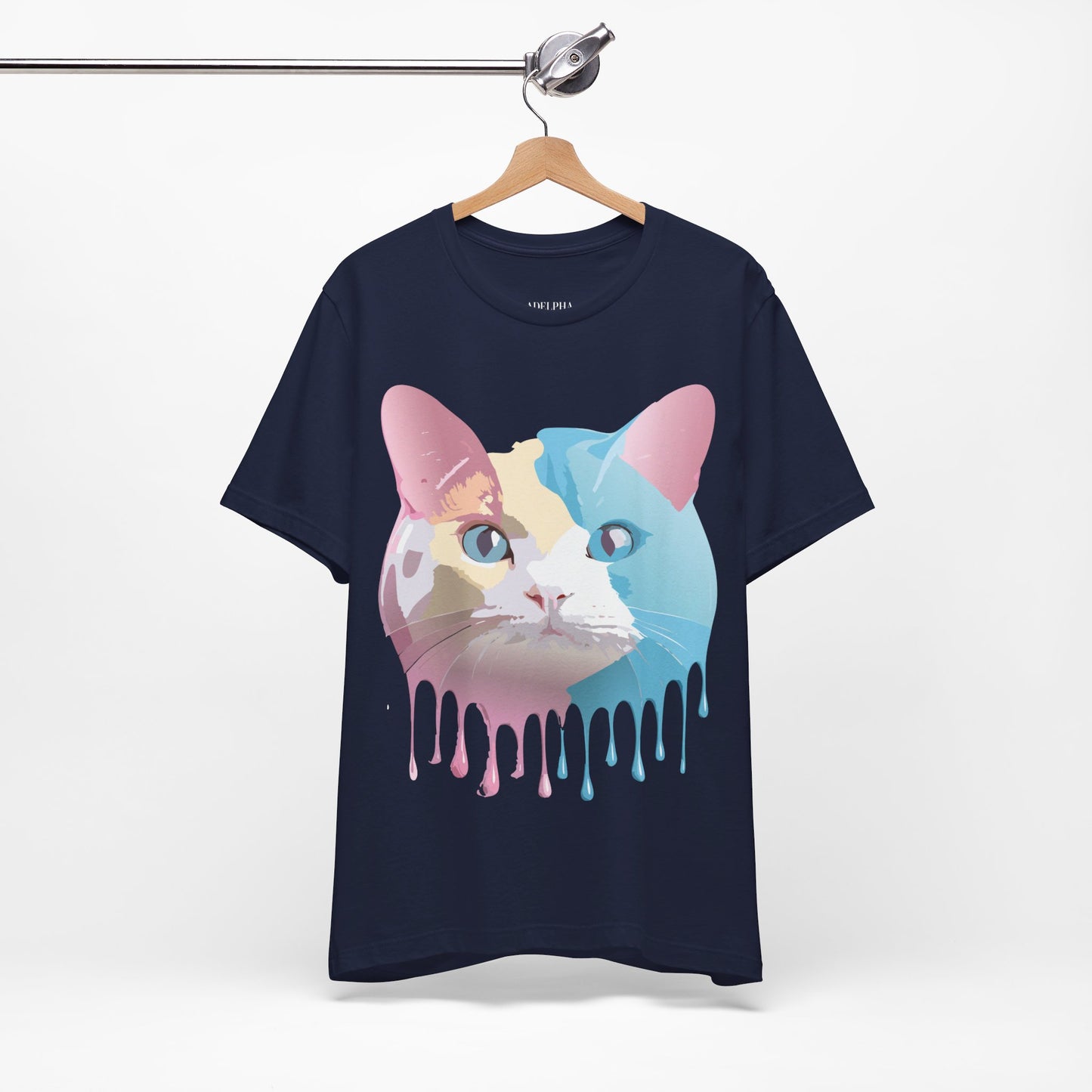 Natural Cotton Tee Shirt with Cat Printify