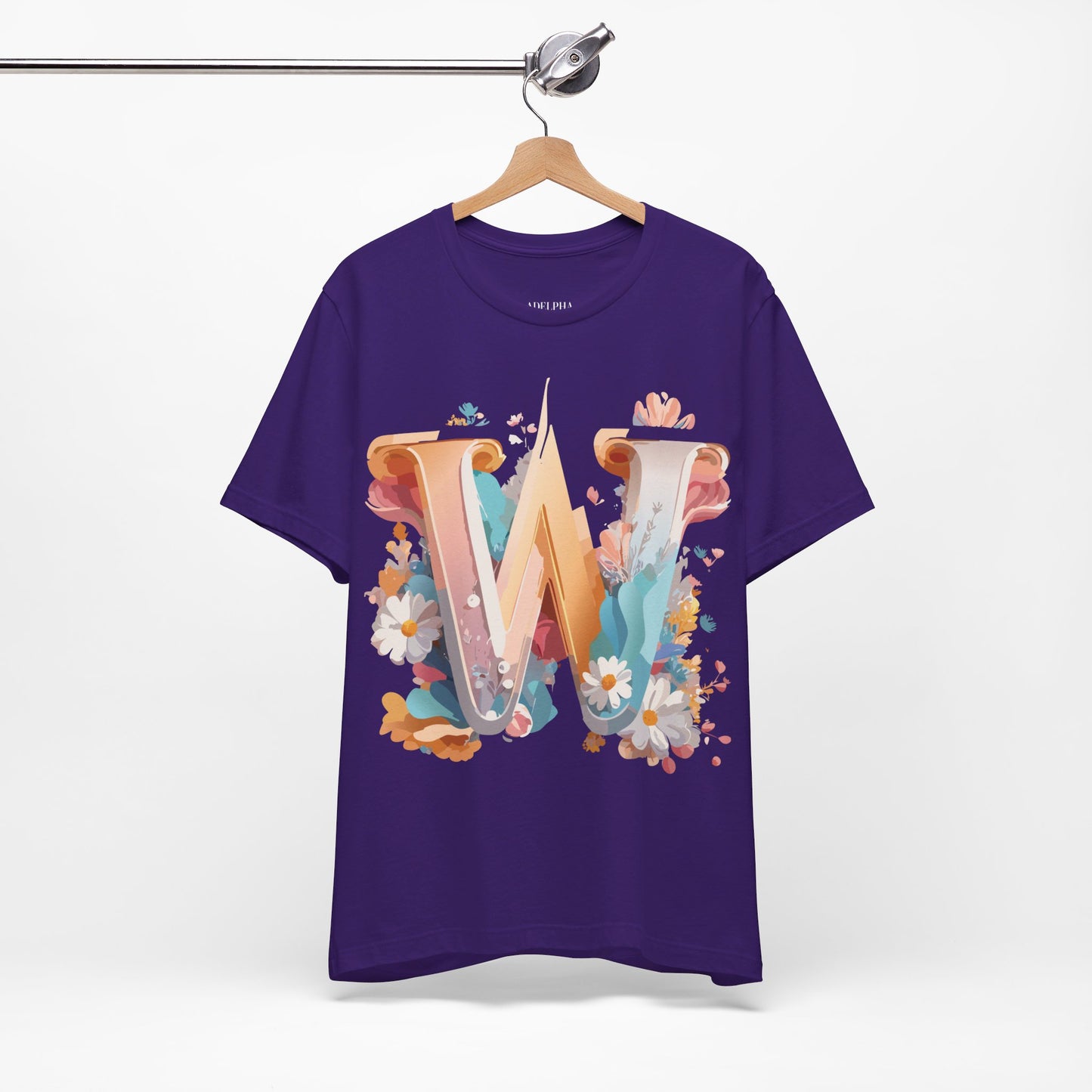 Natural Cotton Tee Shirt - Letters Collection - W Printify