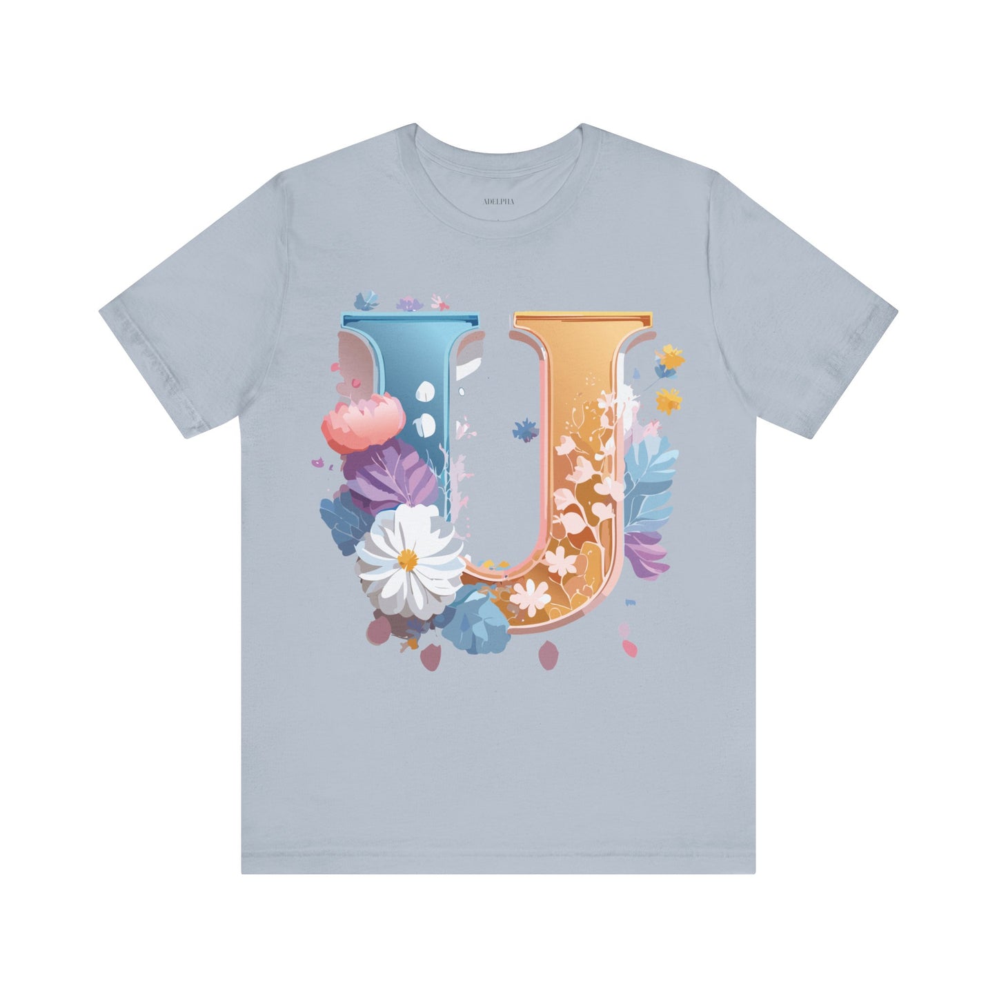 Natural Cotton Tee Shirt - Letters Collection - U Printify
