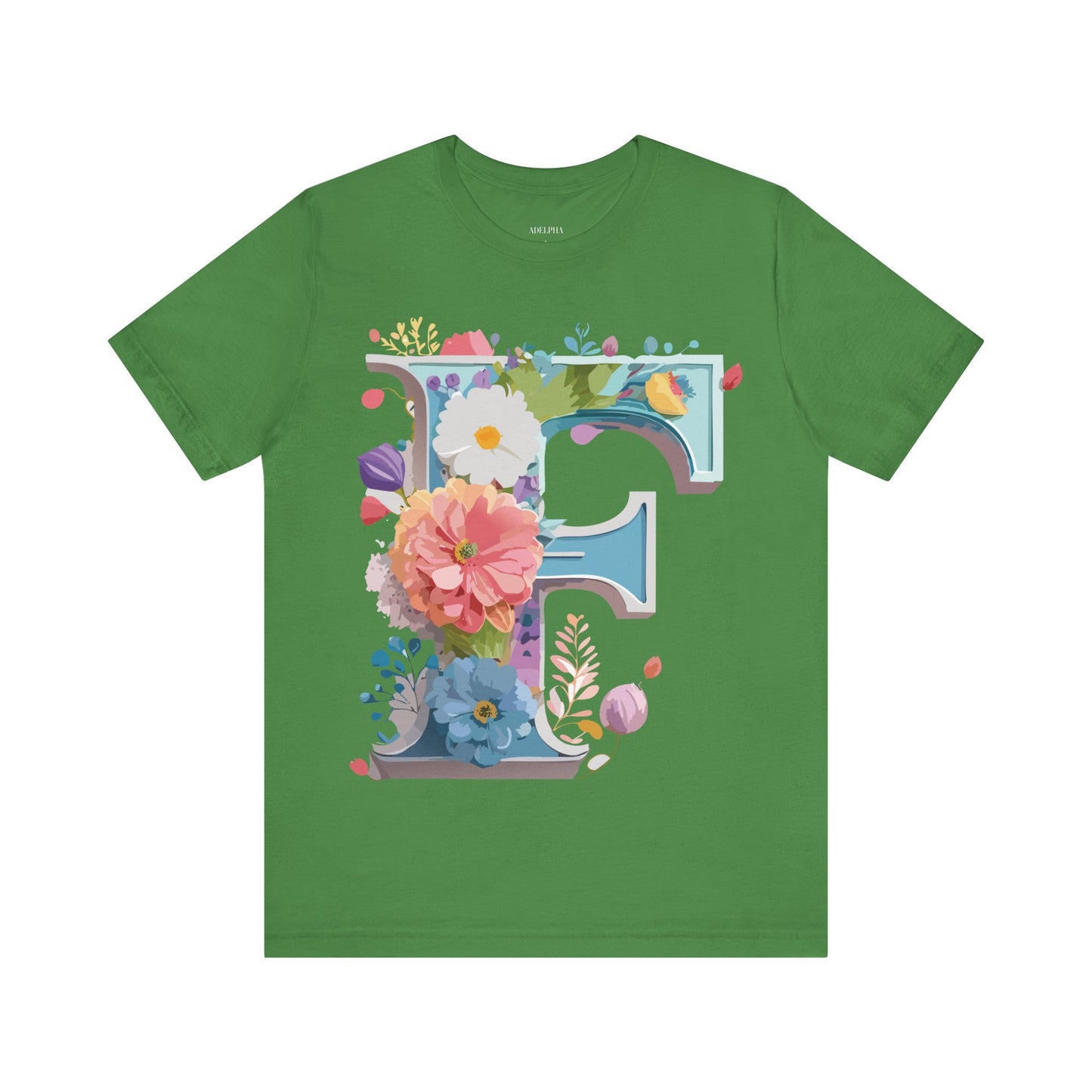 Natural Cotton Tee Shirt - Letters Collection - F Printify