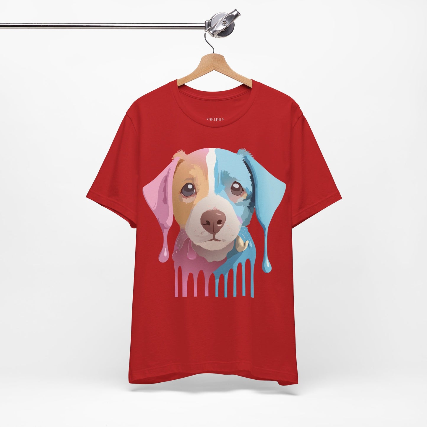 Natural Cotton Tee Shirt with Dog Printify