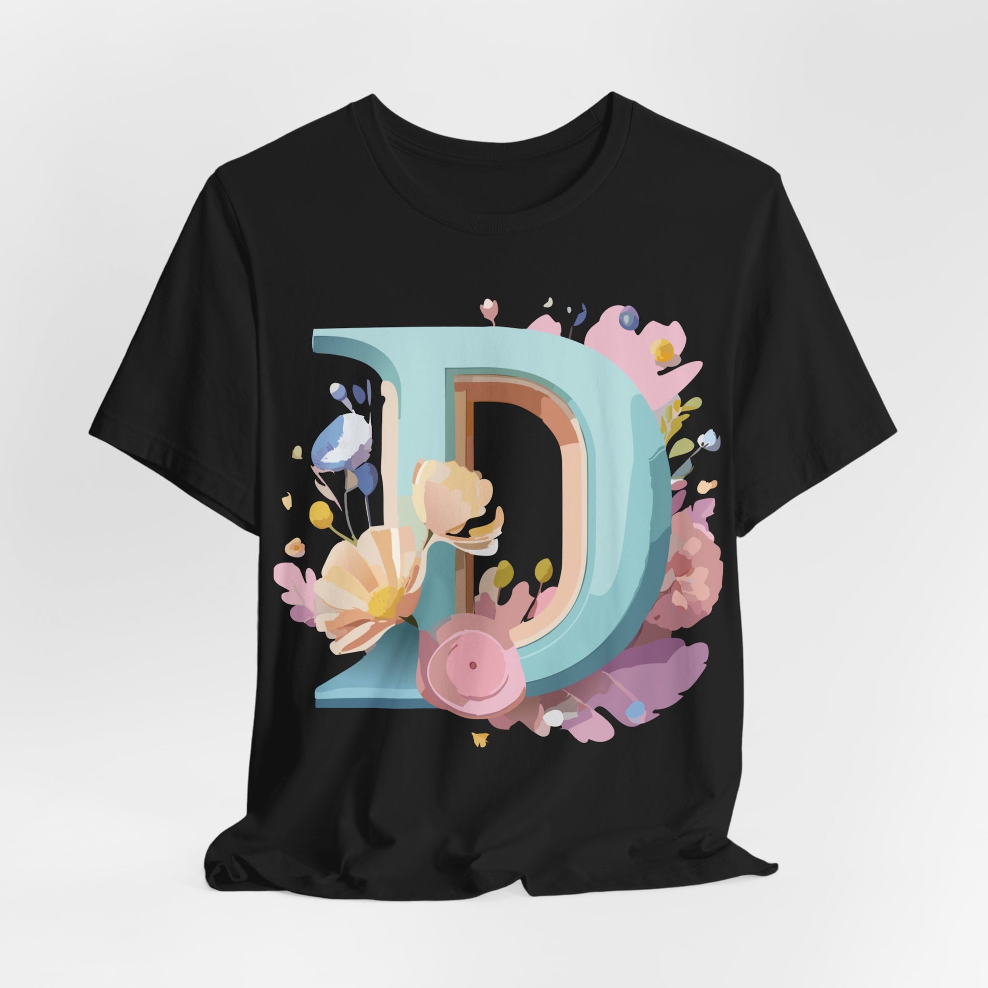 Natural Cotton Tee Shirt - Letters Collection - D Printify