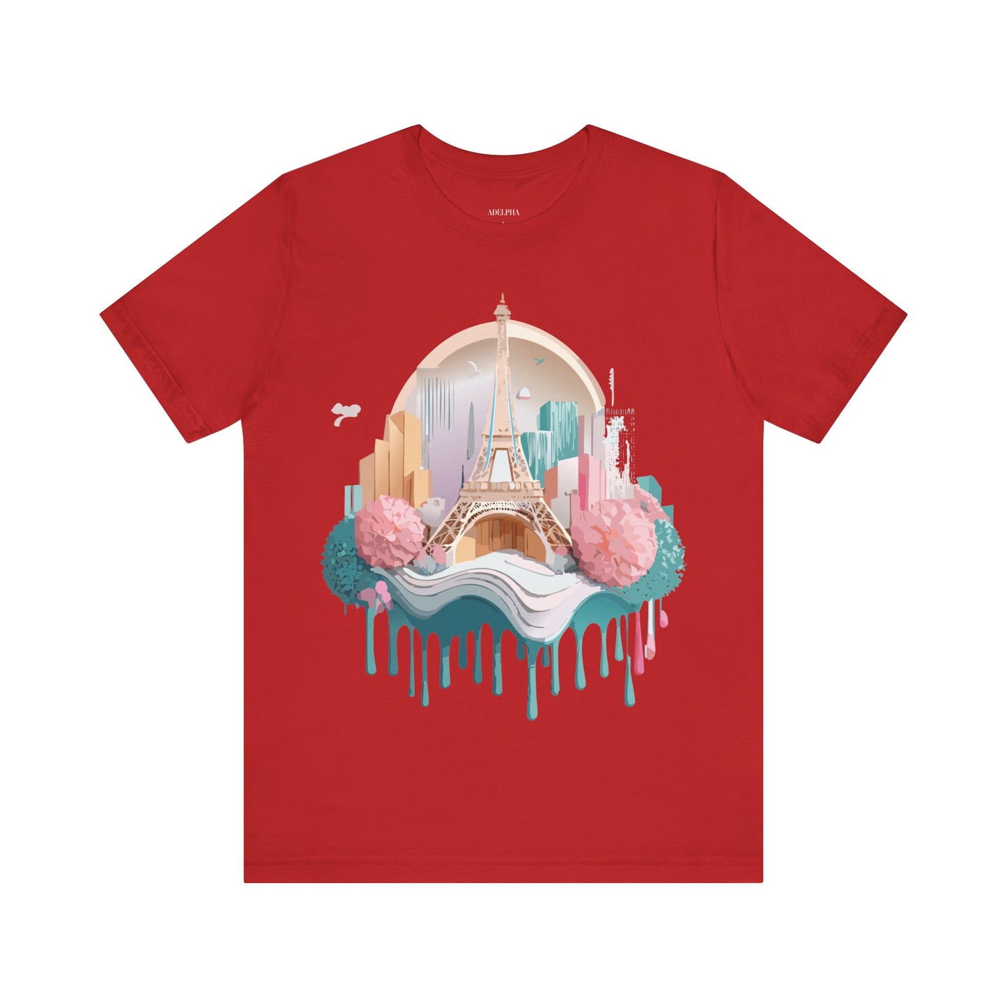 Natural Cotton Tee Shirt - Beautiful Places Collection - Paris Printify