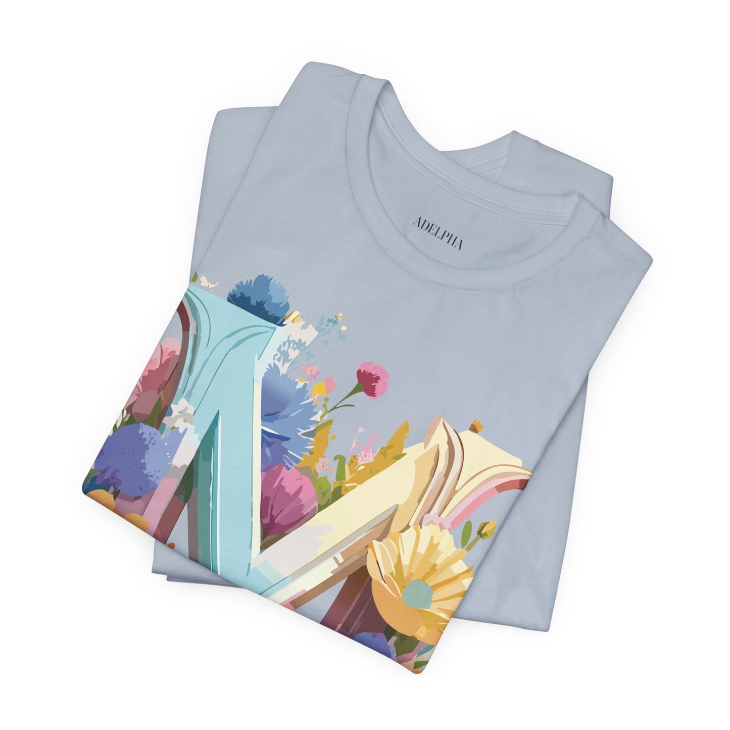 Natural Cotton Tee Shirt - Letters Collection - M Printify