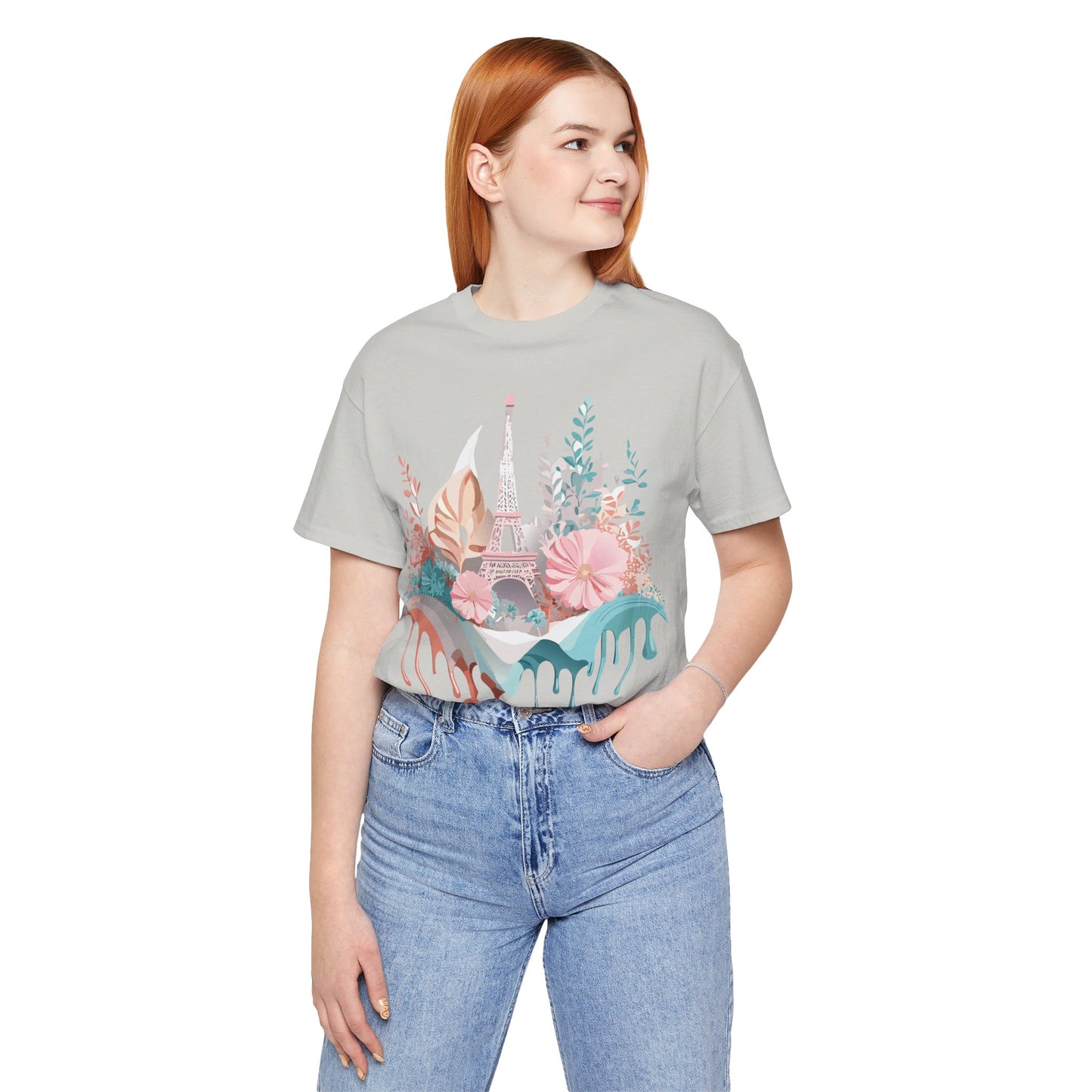 Natural Cotton Tee Shirt - Beautiful Places Collection - Paris Printify