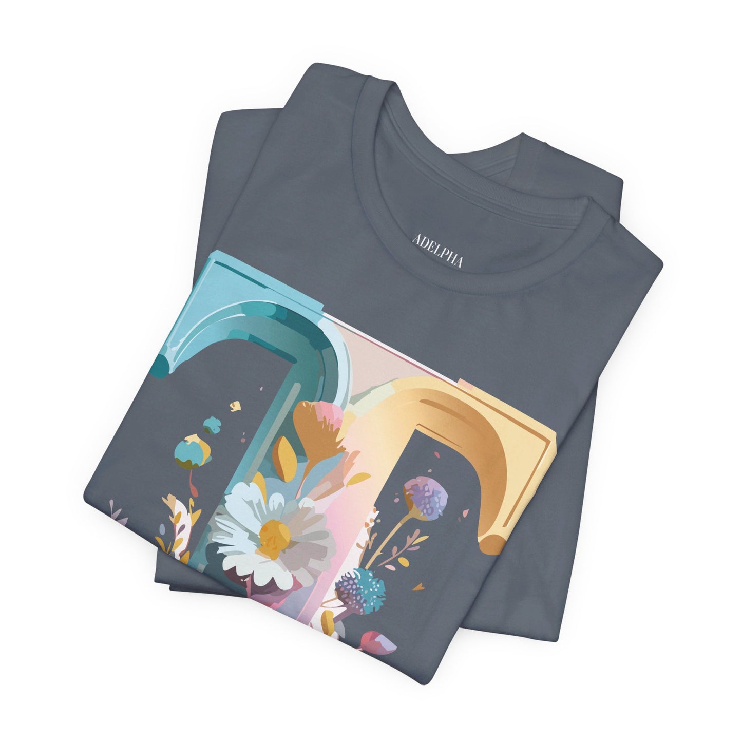 Natural Cotton Tee Shirt - Letters Collection - T Printify