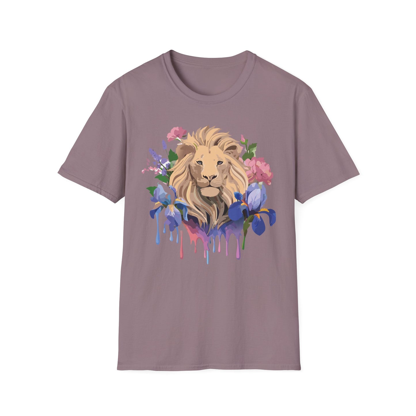 Lion Shirt, Shirt with Lion, Floral Lion Tee, Shirt with Animals