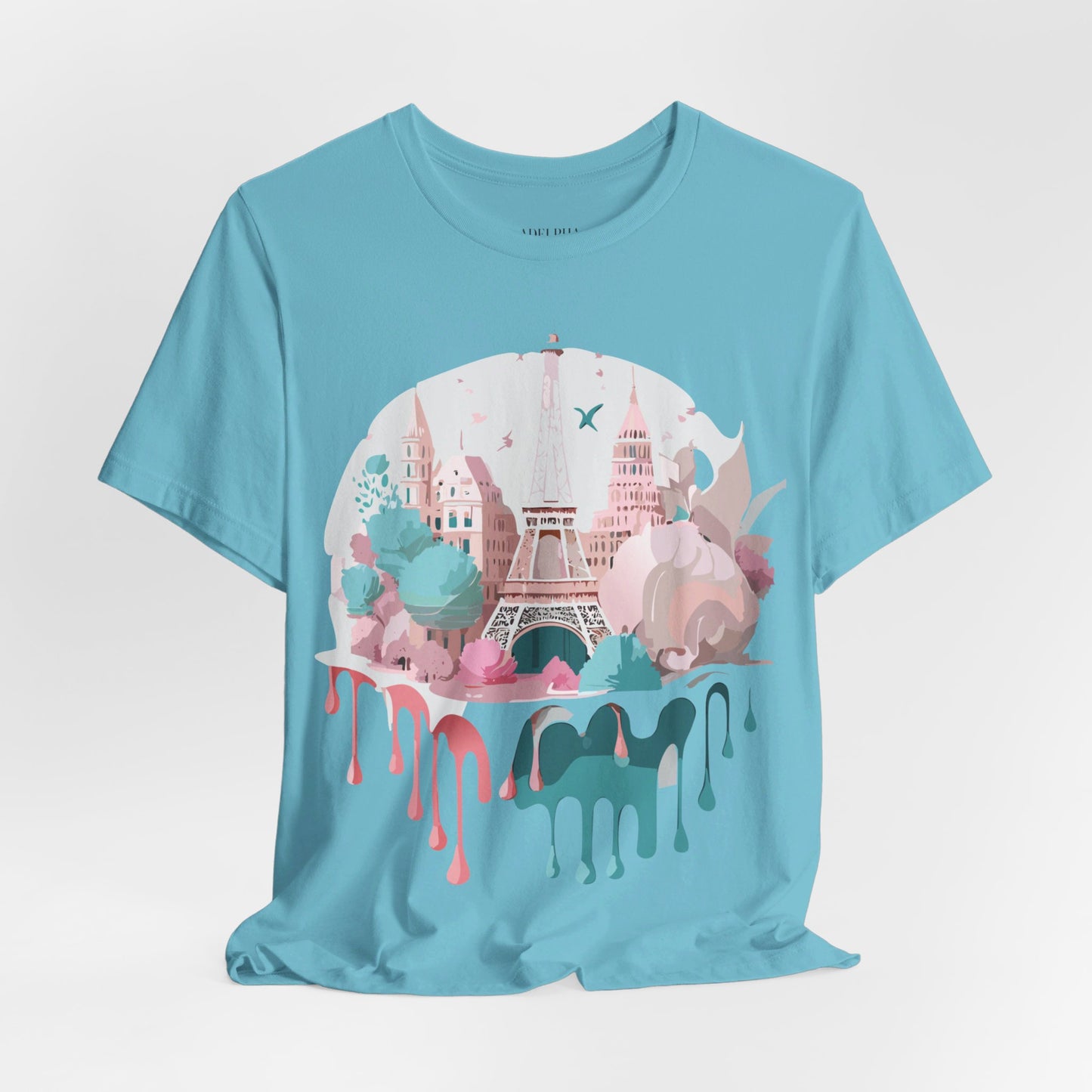Natural Cotton Tee Shirt - Beautiful Places Collection - Paris Printify