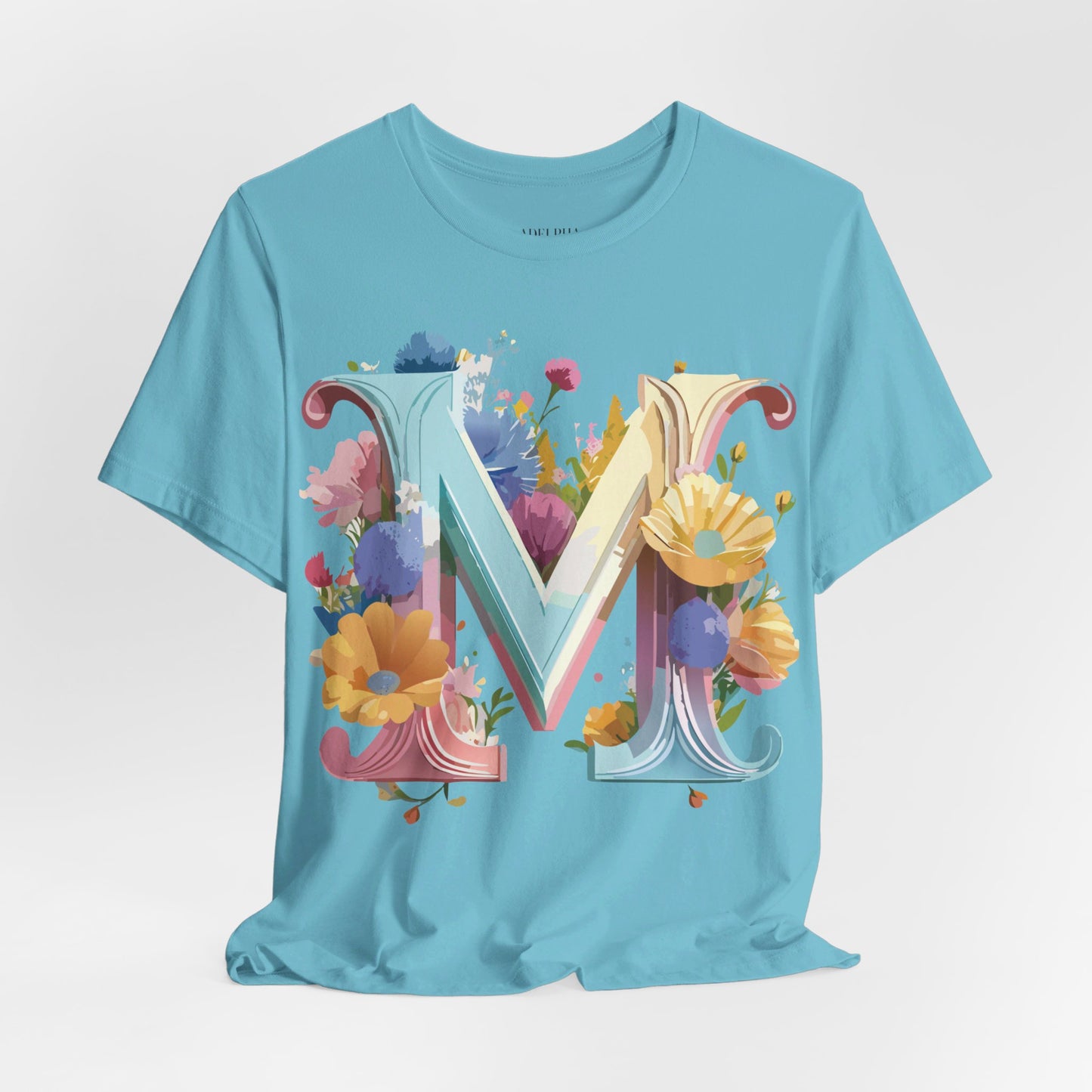 Natural Cotton Tee Shirt - Letters Collection - M Printify