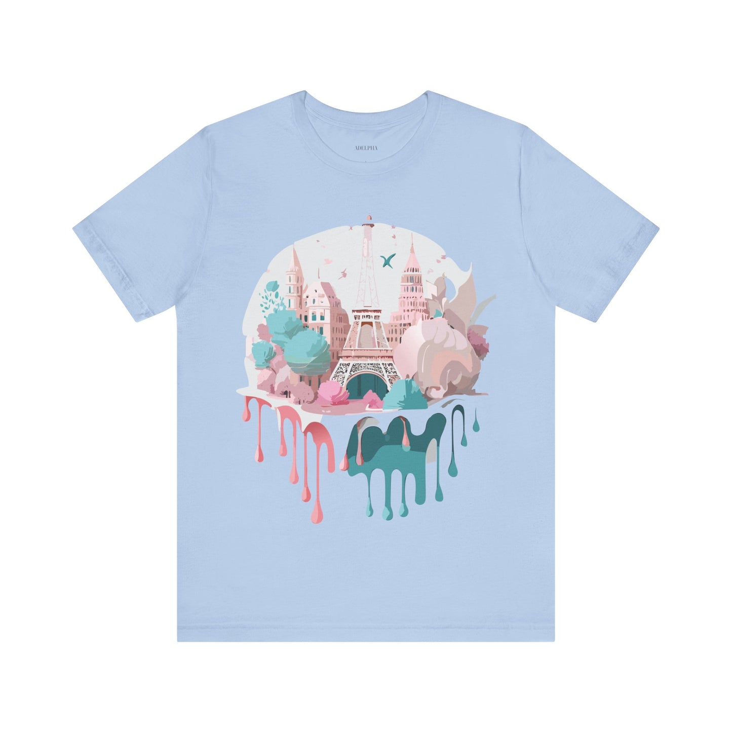 Natural Cotton Tee Shirt - Beautiful Places Collection - Paris Printify