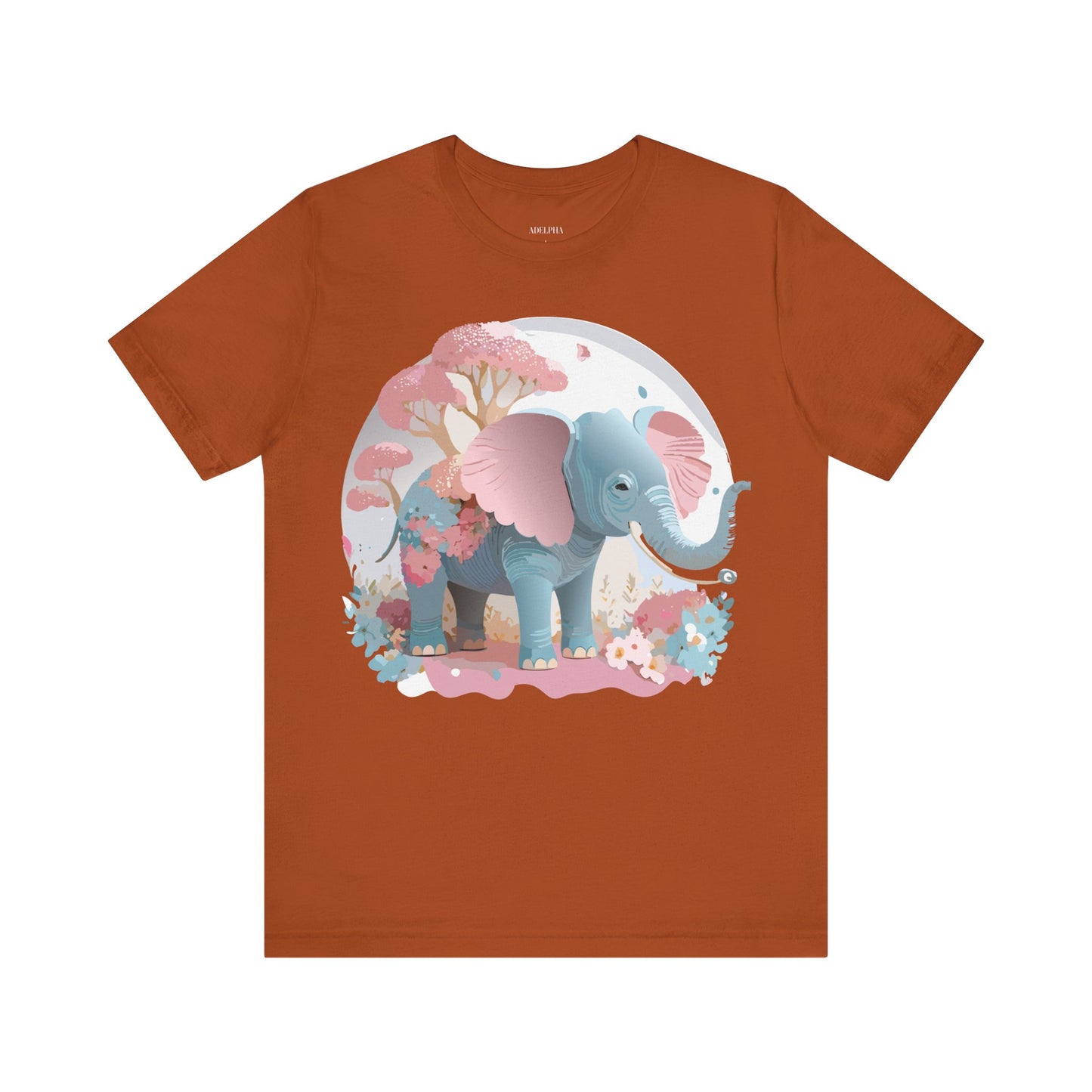 Natural Cotton Tee Shirt with Elephant Printify