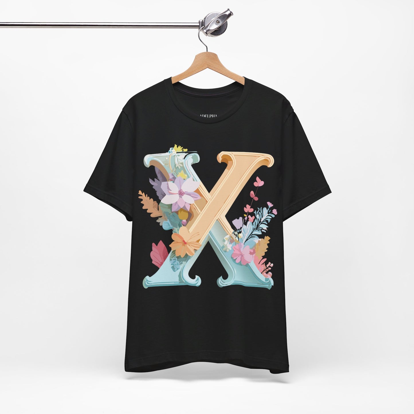 Natural Cotton Tee Shirt - Letters Collection - X Printify