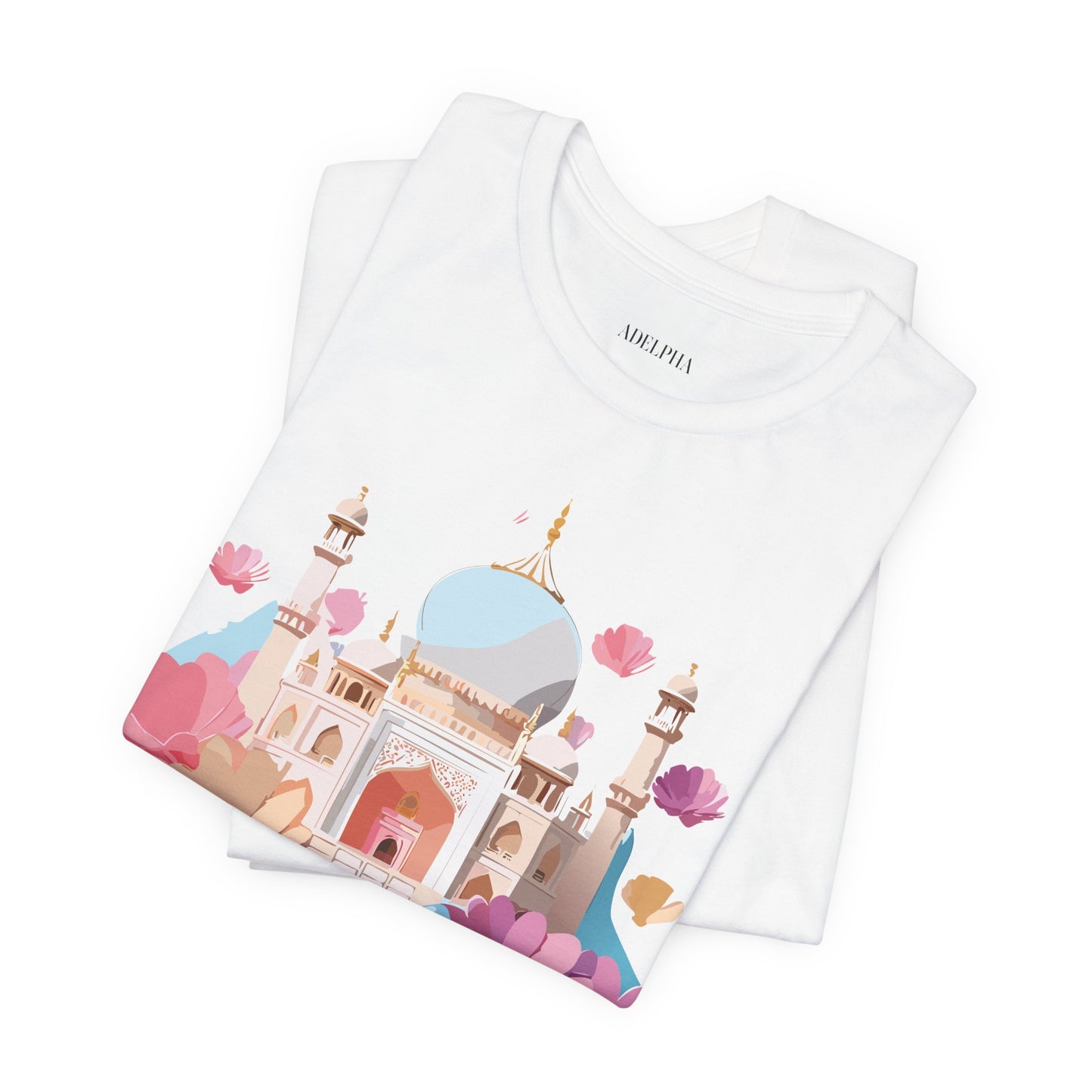 Natural Cotton Tee Shirt - Taj Mahal, India Printify
