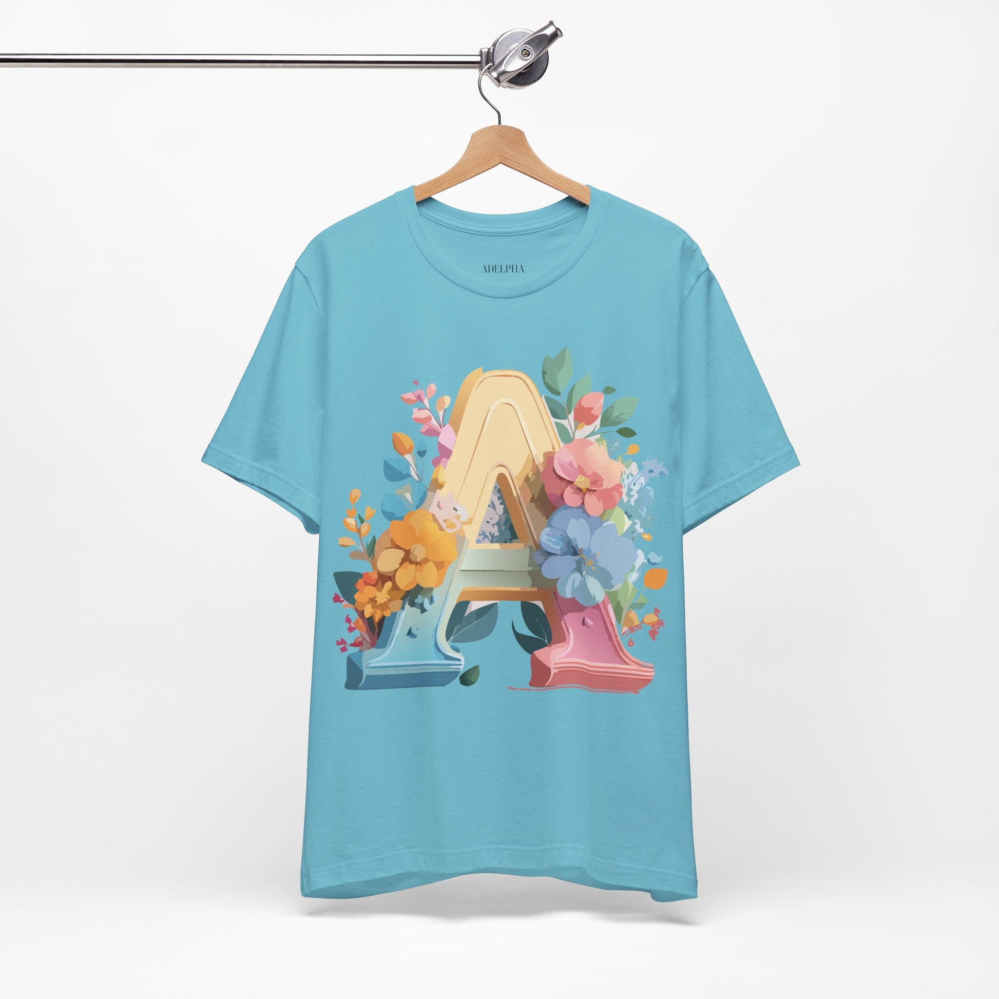 Natural Cotton Tee Shirt - Letters Collection - A Printify