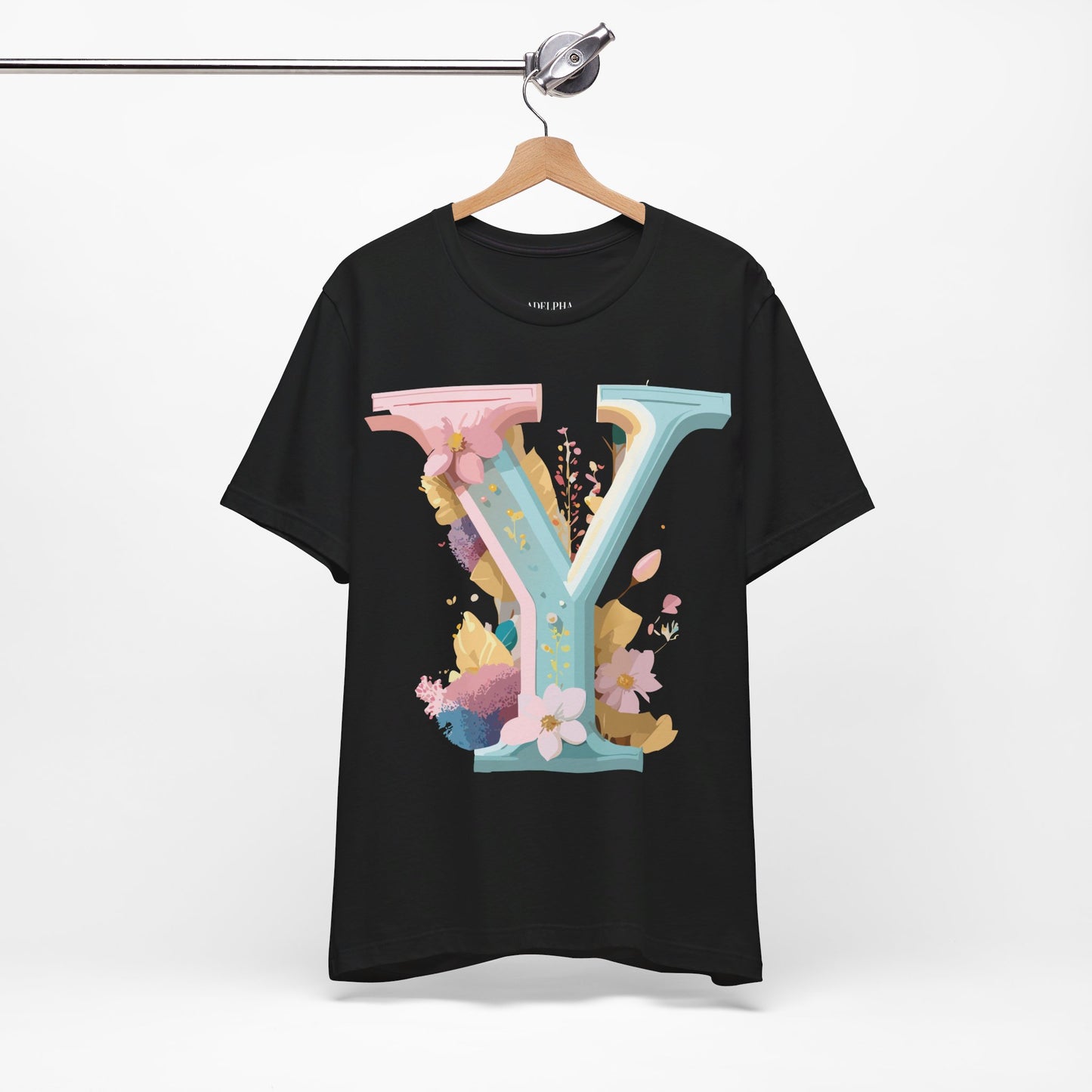 Natural Cotton Tee Shirt - Letters Collection - Y Printify
