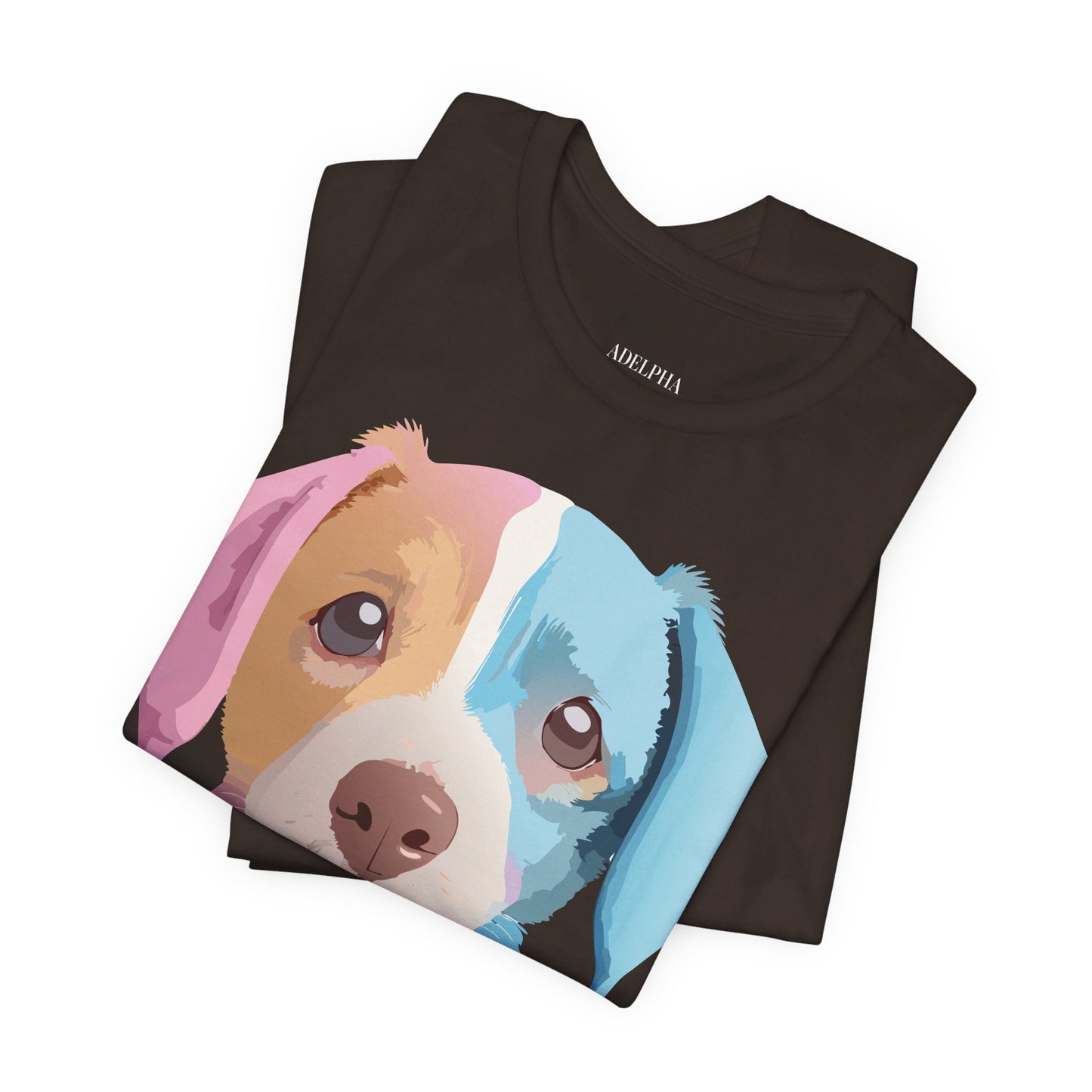 Natural Cotton Tee Shirt with Dog Printify