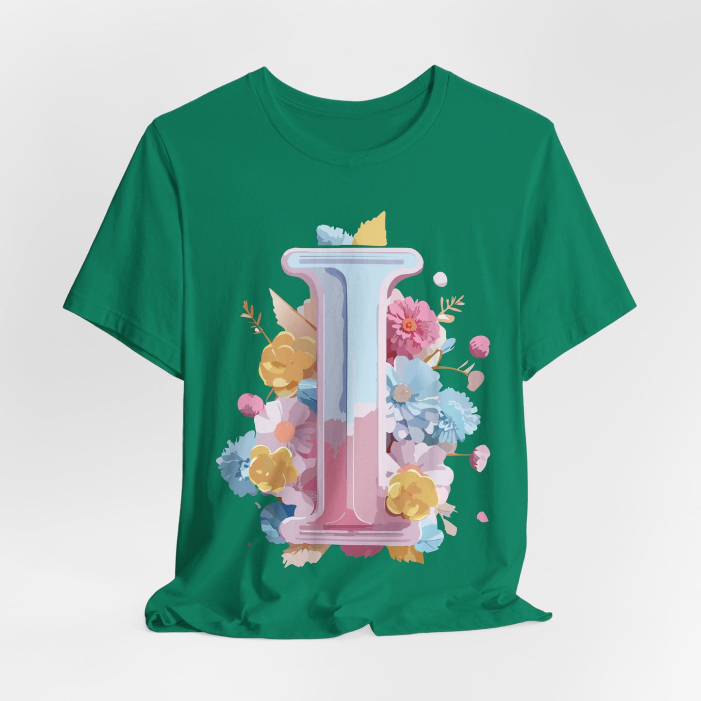 Natural Cotton Tee Shirt - Letters Collection - I Printify