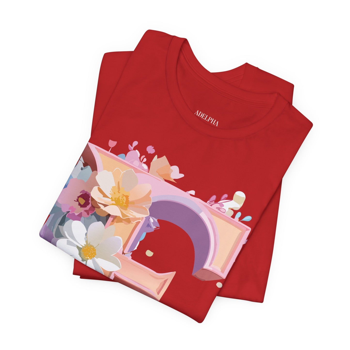 Natural Cotton Tee Shirt - Letters Collection - E Printify