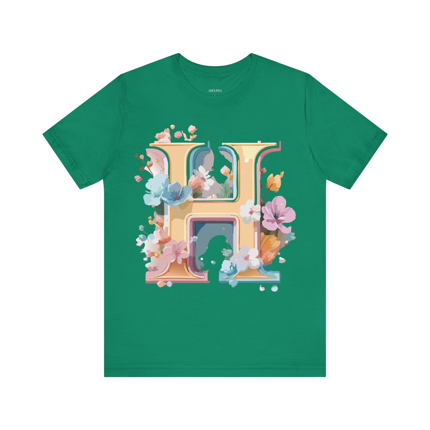 Natural Cotton Tee Shirt - Letters Collection - H Printify